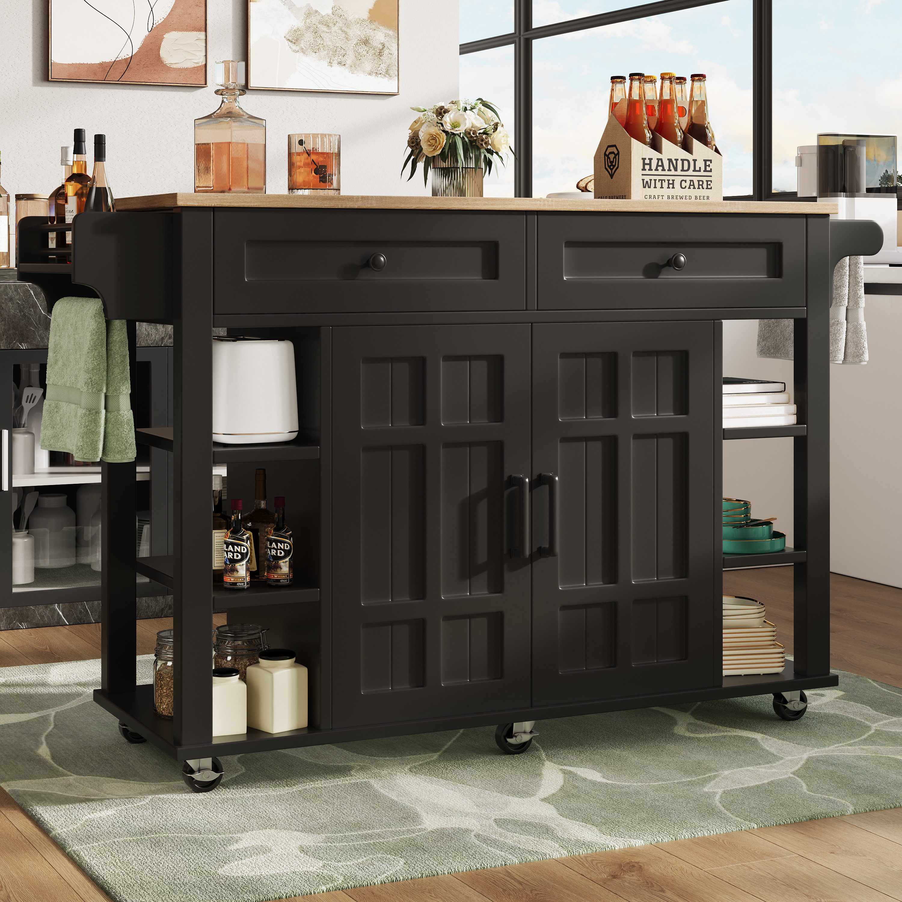 MODFU Küchenwagen Multifunktionale Kücheninsel,Buffetschrank, (Gesamtmaße ( günstig online kaufen