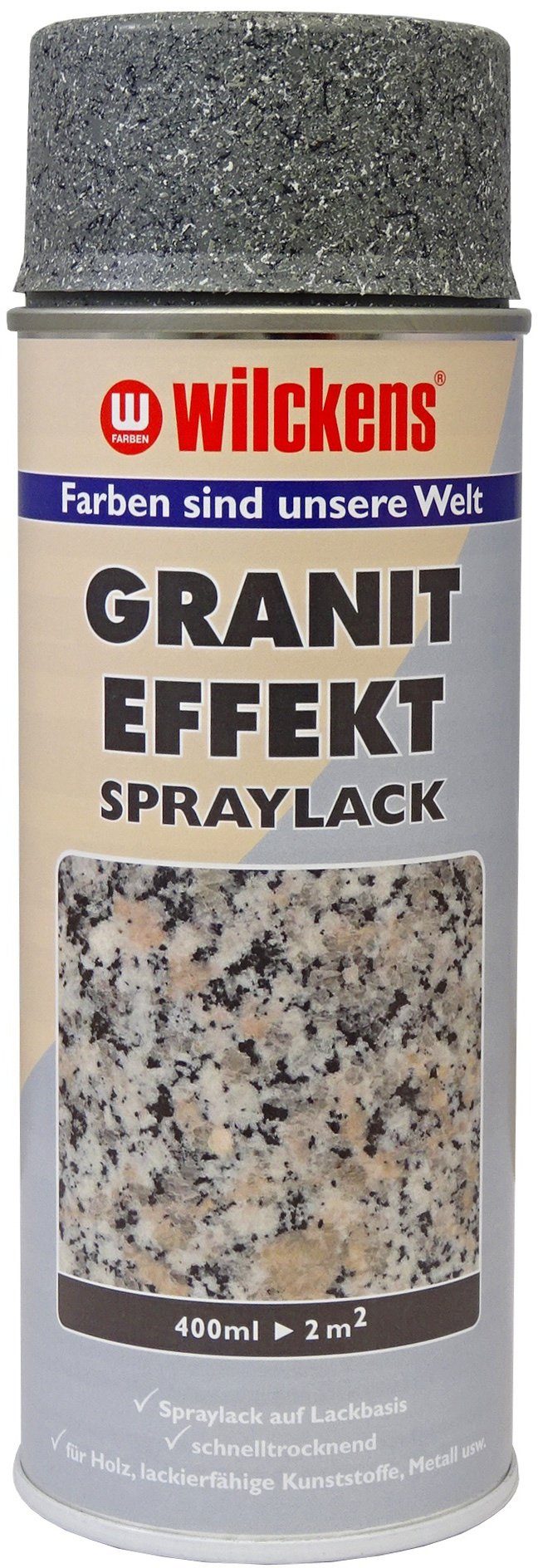 Wilckens Farben Sprühfarbe, Granit grau Effekt Spray Dekorationslack