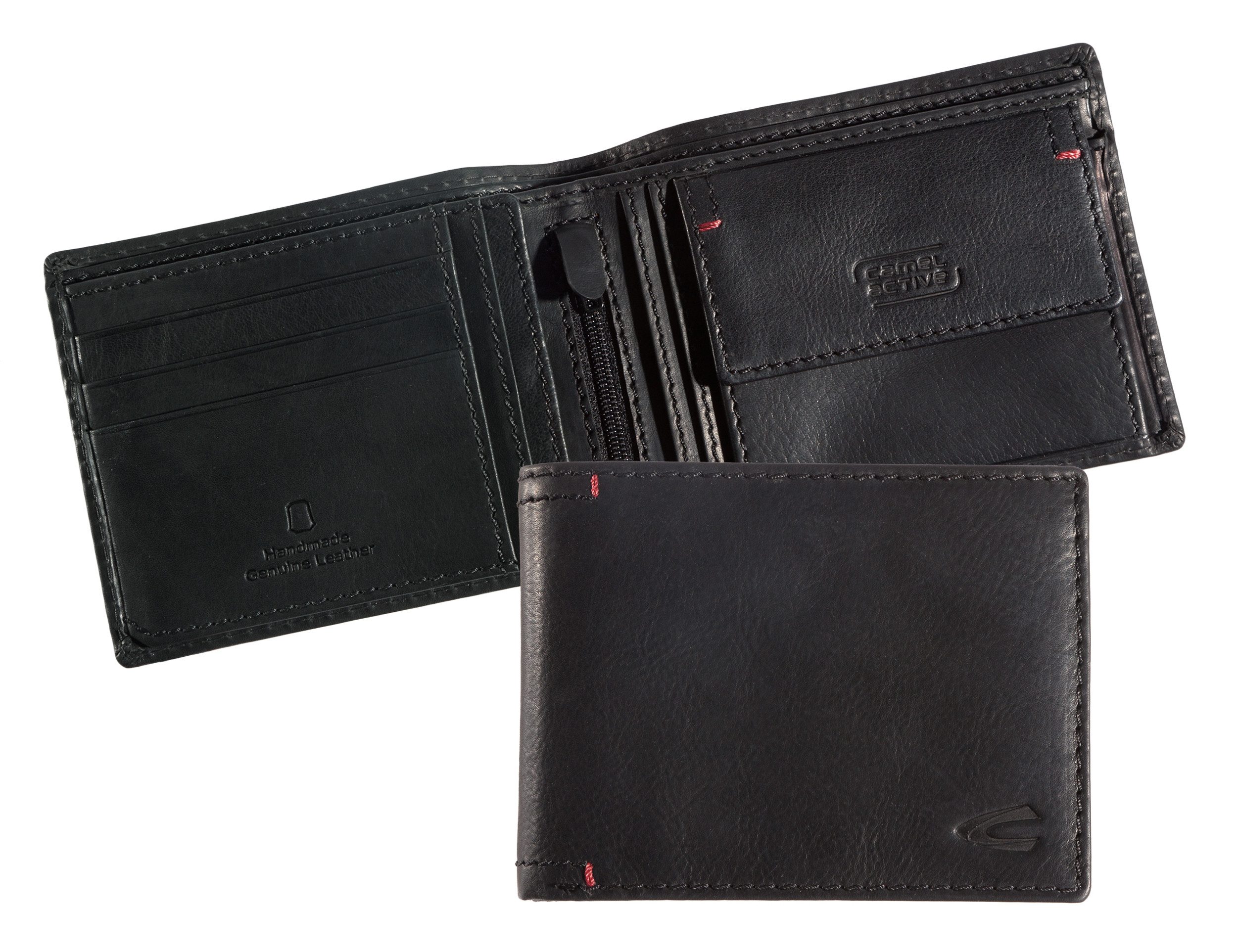 camel active Geldbörse Salamanca, Portemonnaie, Geldbeutel mit kontrastreichem Handstich-Detail