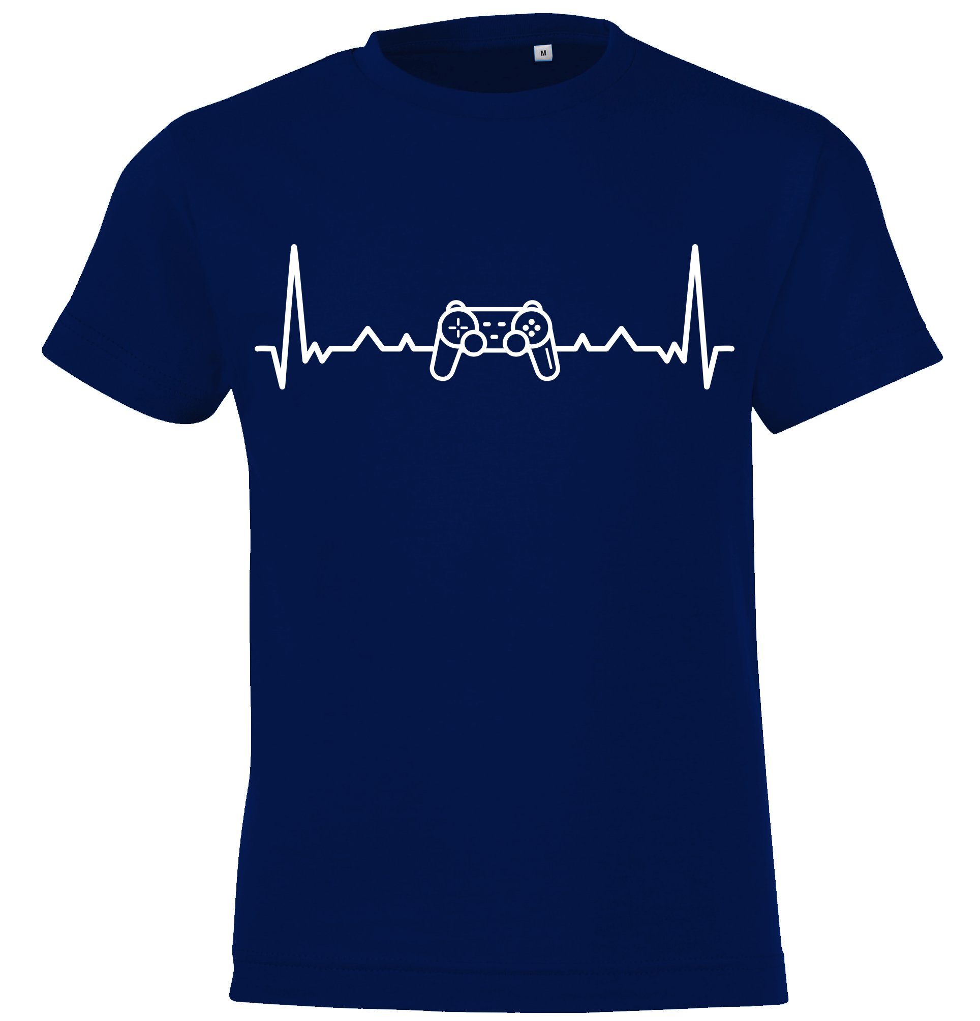 Youth Designz T-Shirt Herzschlag Controller Kinder Shirt mit trendigem Gaming Frontprint