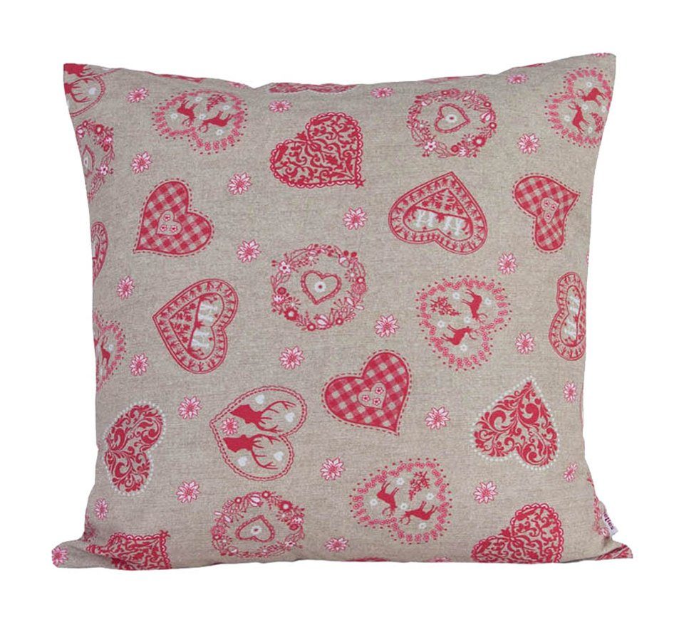 beties Kissenbezug Alpen Hütte, (1 Stück), 50x50 cm pflegeleichtes Baumwoll günstig online kaufen