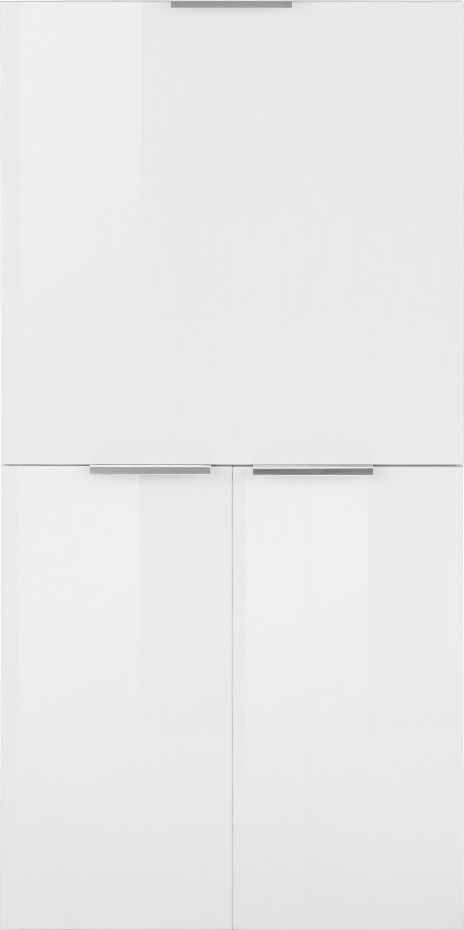 Tecnos Sekretär Dalia, Schreibtisch, PC-Schrank im modernen Design, Breite 70 cm, Made in Italy weiß Hochglanz
