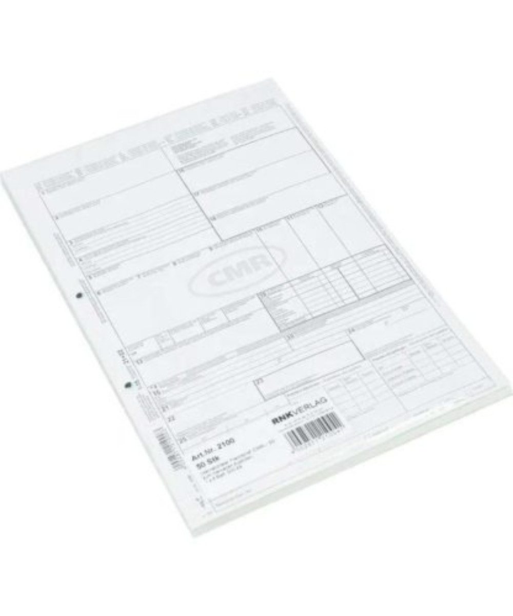 RNK Briefpapier RNK Frachtbrief 2100 CMR, Auszufüllen bei internationalen Transporten mit Straßenfahrzeugen