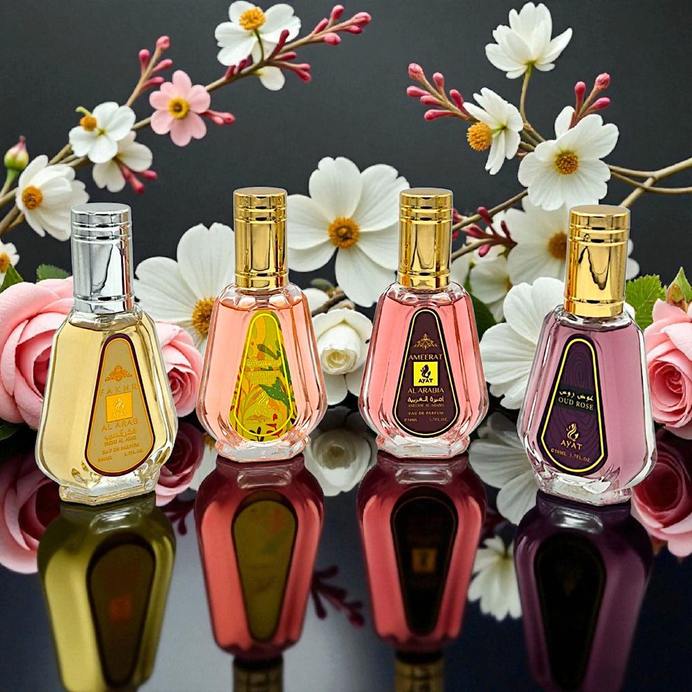 Ayat Perfumes Eau de Parfum Ayat Parfum 50ml Ameerat Al Arabia, Oud Rose Le Jasmine Eau de Parfum
