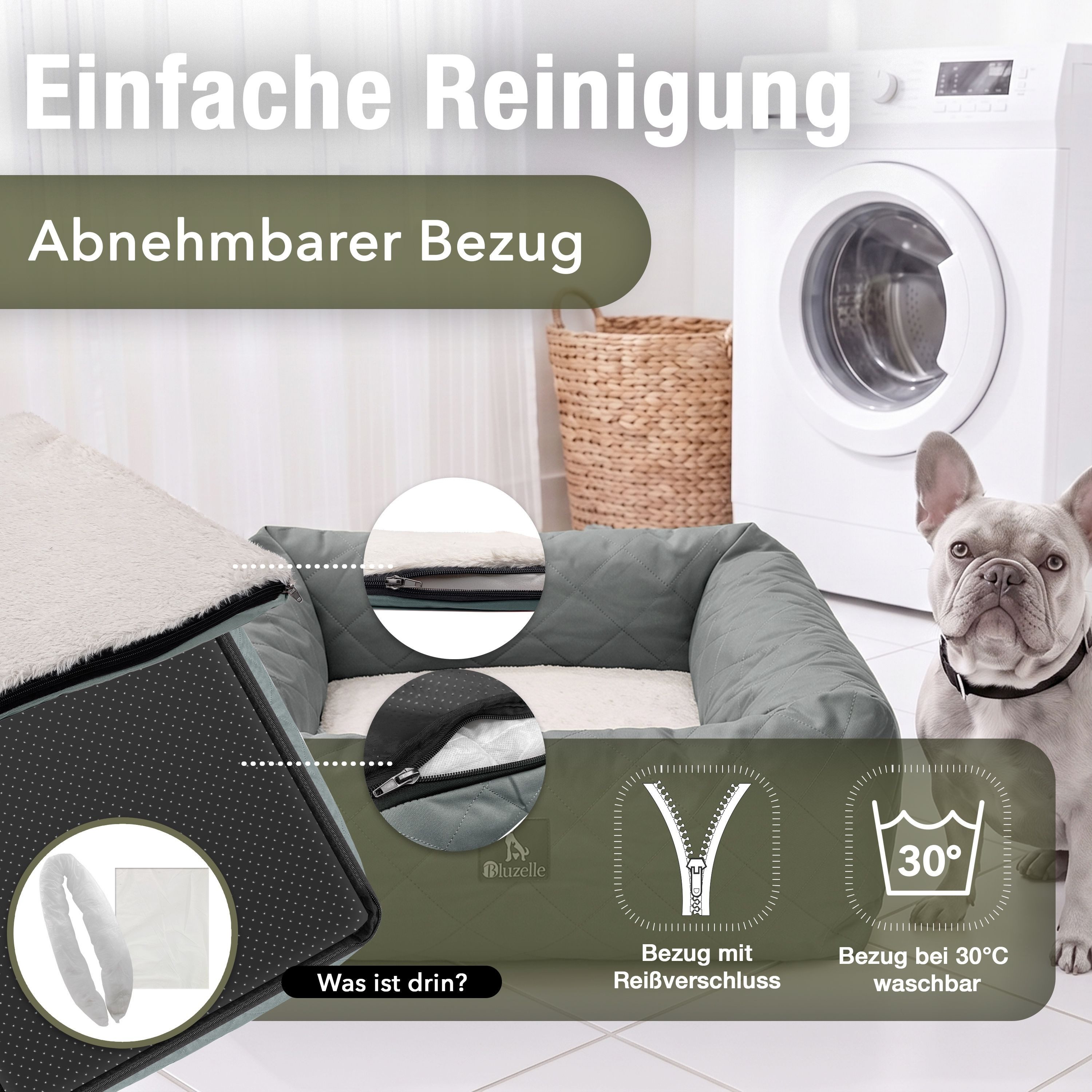 Bluzelle Hunde-Autositz Premium Hunde Autositz, 2-in-1 Hundebett, Haustier Auto Transport-Sitz, Wasserfester Oxford Stoff, Reise Hundesitz für Kleine & Mittlere – Bild 4 von 5