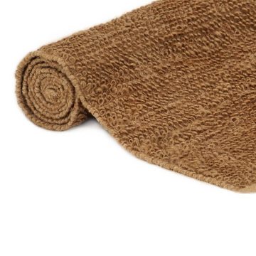 Teppich Schlingenteppich Handgefertigt 80x160 cm Jute und Baumwolle, furnicato, Rechteckig