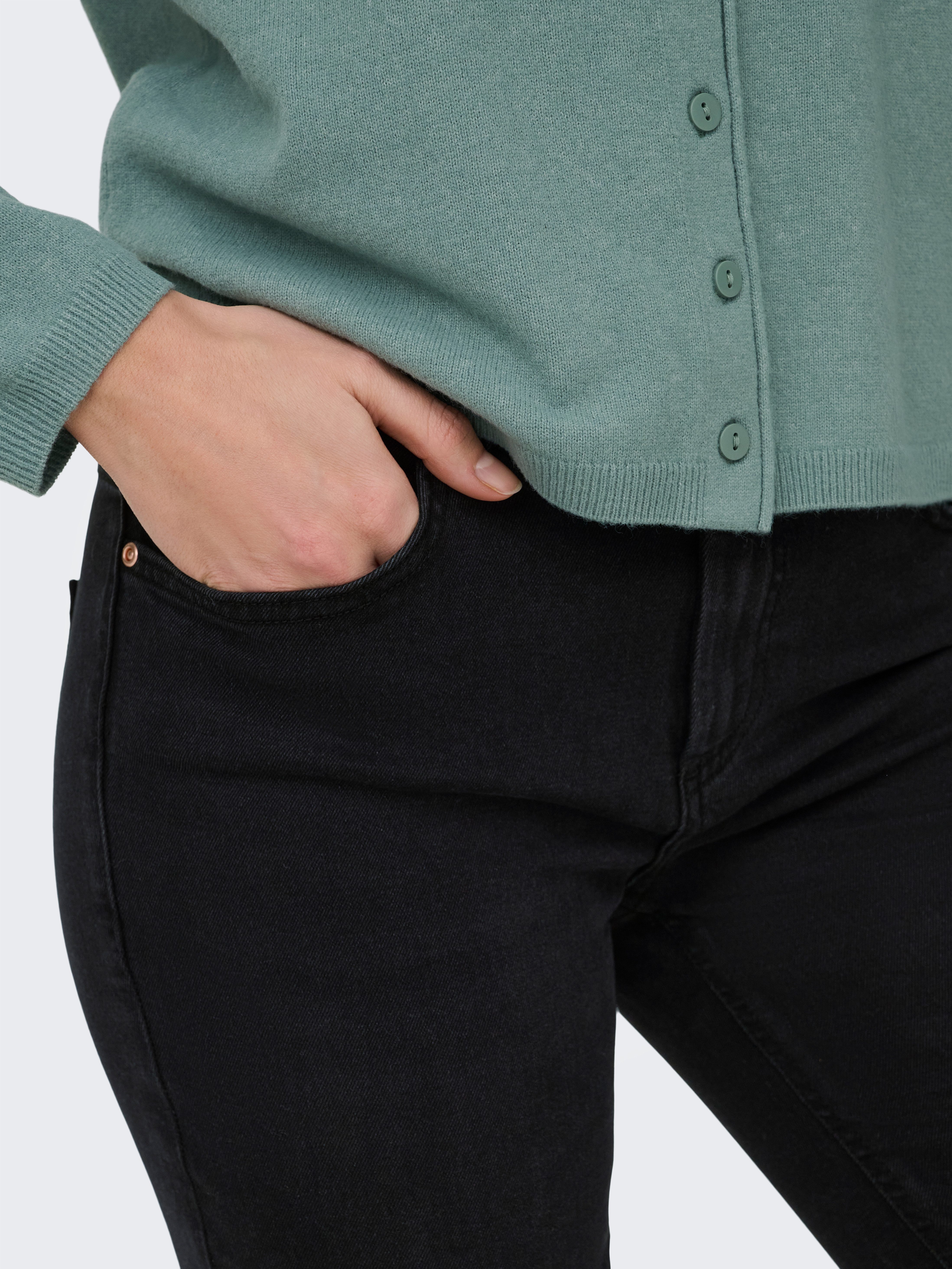 ONLY Skinny-fit-Jeans ONLSUMI MID WAIST KNEE DES SK DNM BOX Destroyed Effekte