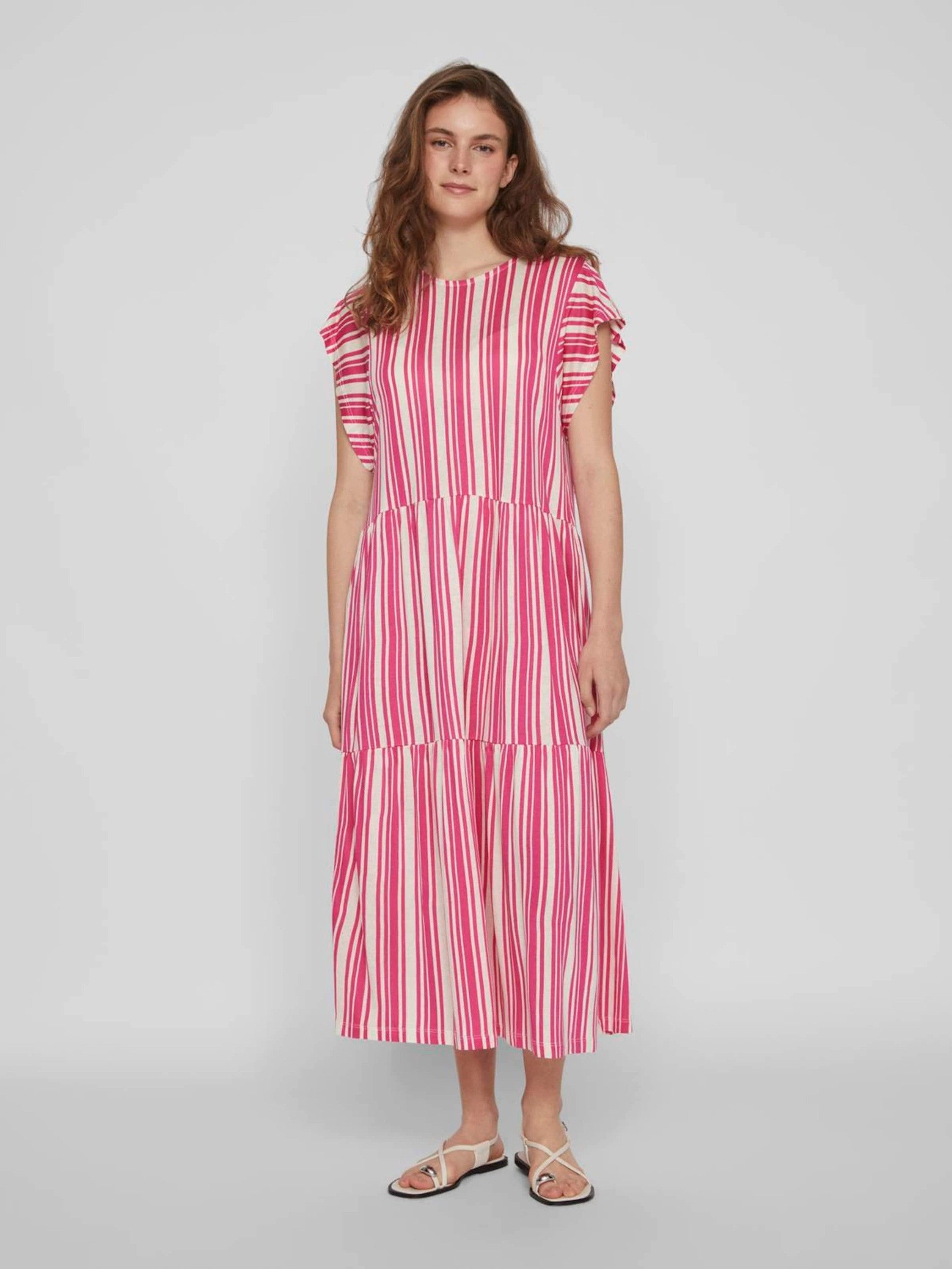 Vila Midikleid Summer (1-tlg) Drapiert/gerafft