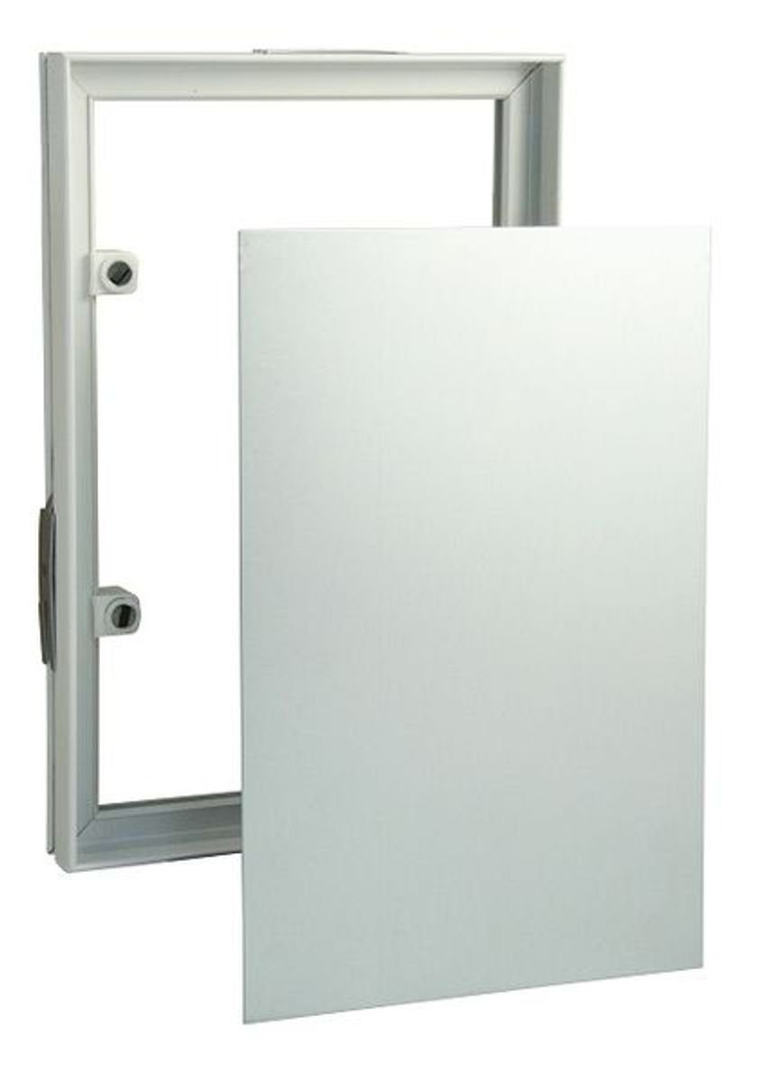 Marley Deutschland GmbH Wandfliese Fliesenrahmen mit Trägerplatte Stahlblech verzinkt, Magnete 206x309mm, verzinktem Stahlblech, Kunststoff 20.6x30.9, weiß, Magnethalter für verschiedene Fliesenstärken einstellbar