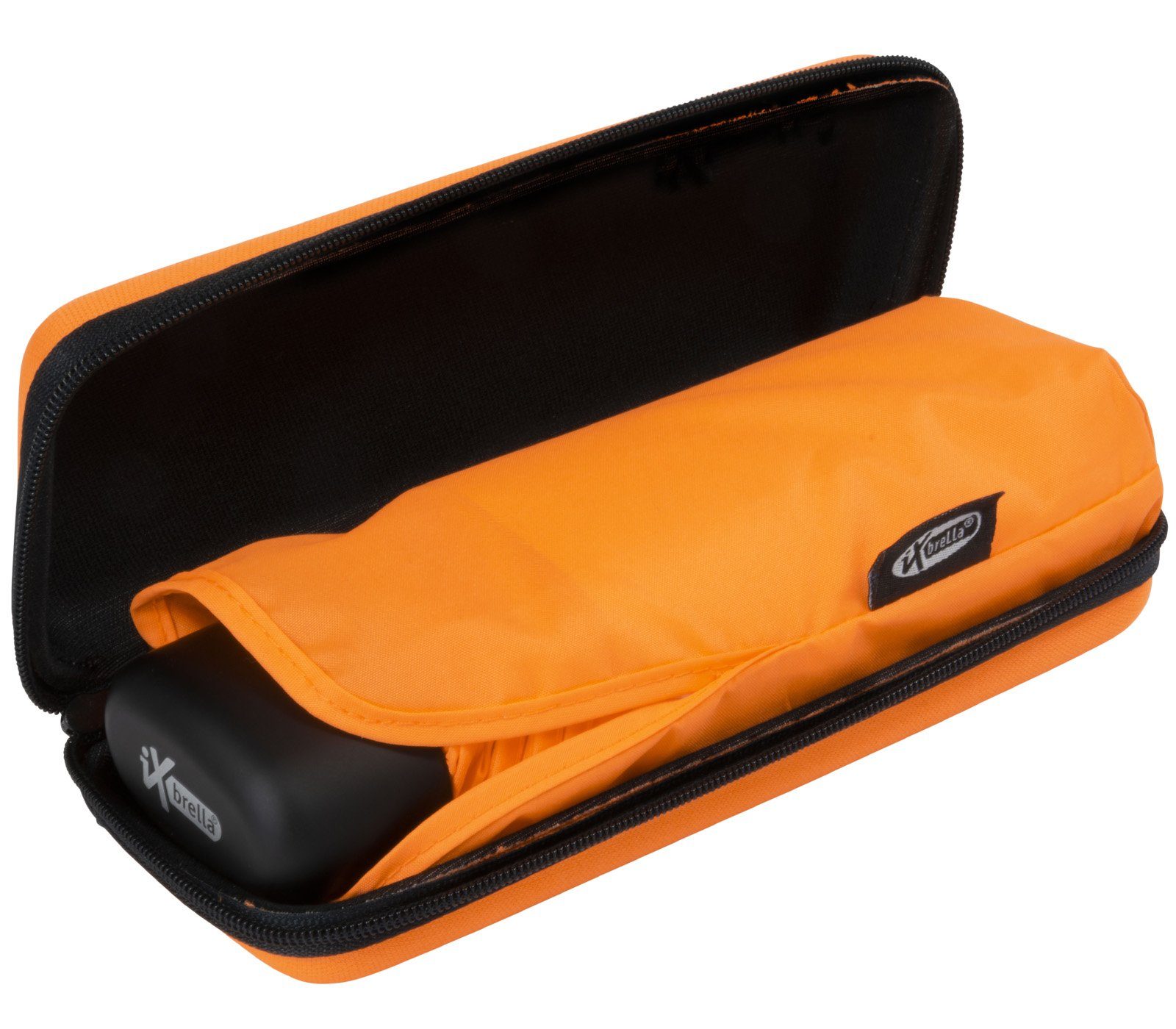 iX-brella Taschenregenschirm Super-Mini-Schirm - winziger Regenschirm im Etui, klein