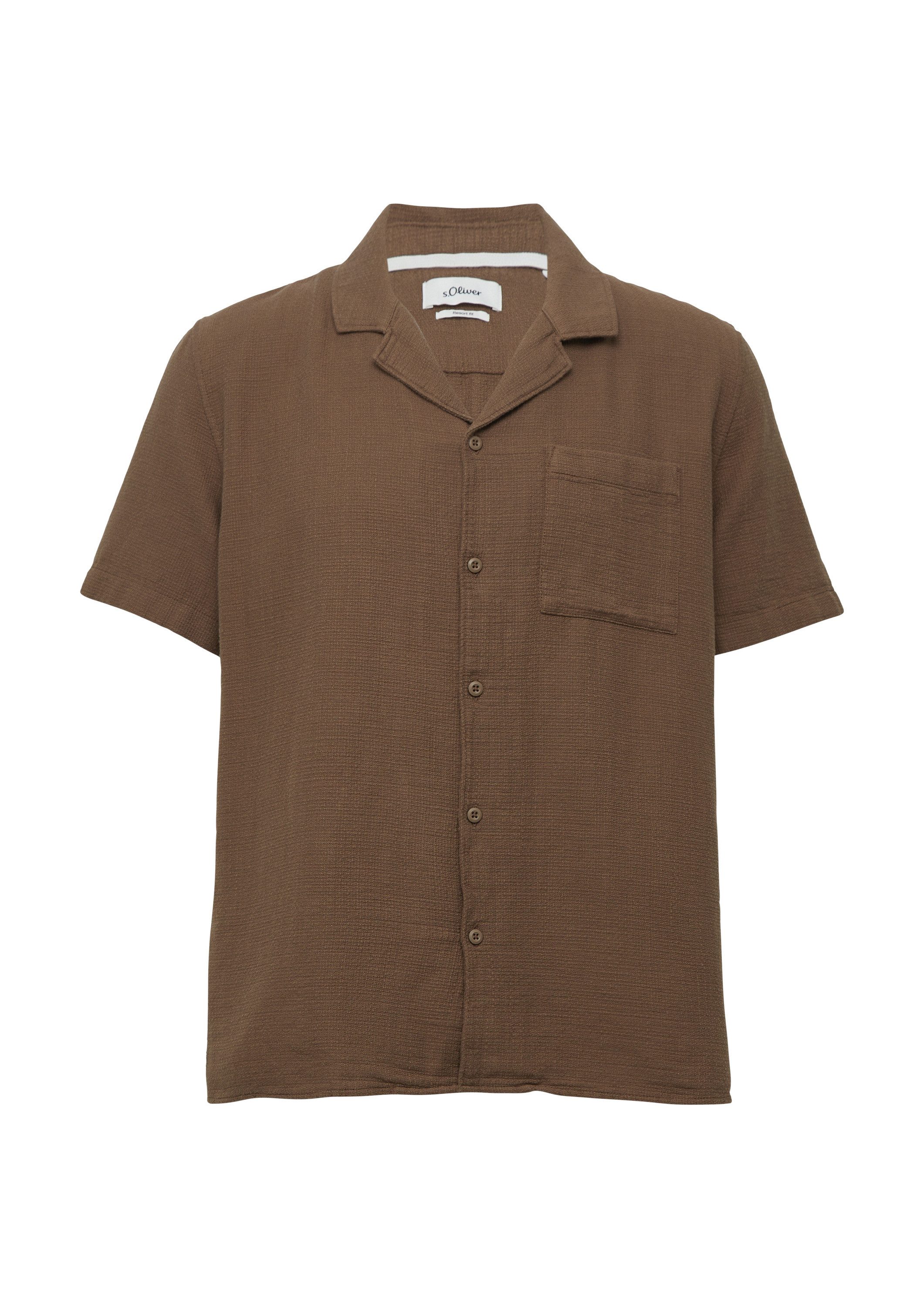 s.Oliver Kurzarmhemd Hemd Resort Fit: Baumwollshirt günstig online kaufen