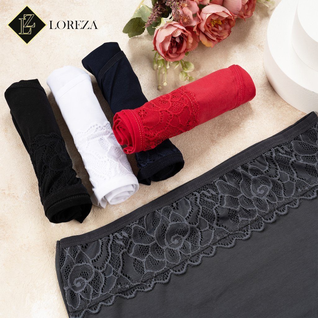 LOREZA Taillenslip 5er Set Taillen Slips - Spitze - Bunt (Packung, 5-St) – Bild 2 von 5