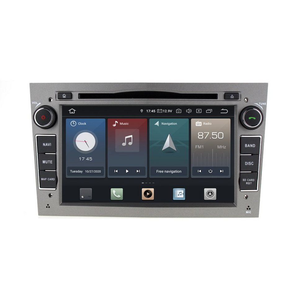 TAFFIO Für Opel Astra Corsa Zafira 7 Touch Android Autoradio DVD CarPlay  Einbau-Navigationsgerät
