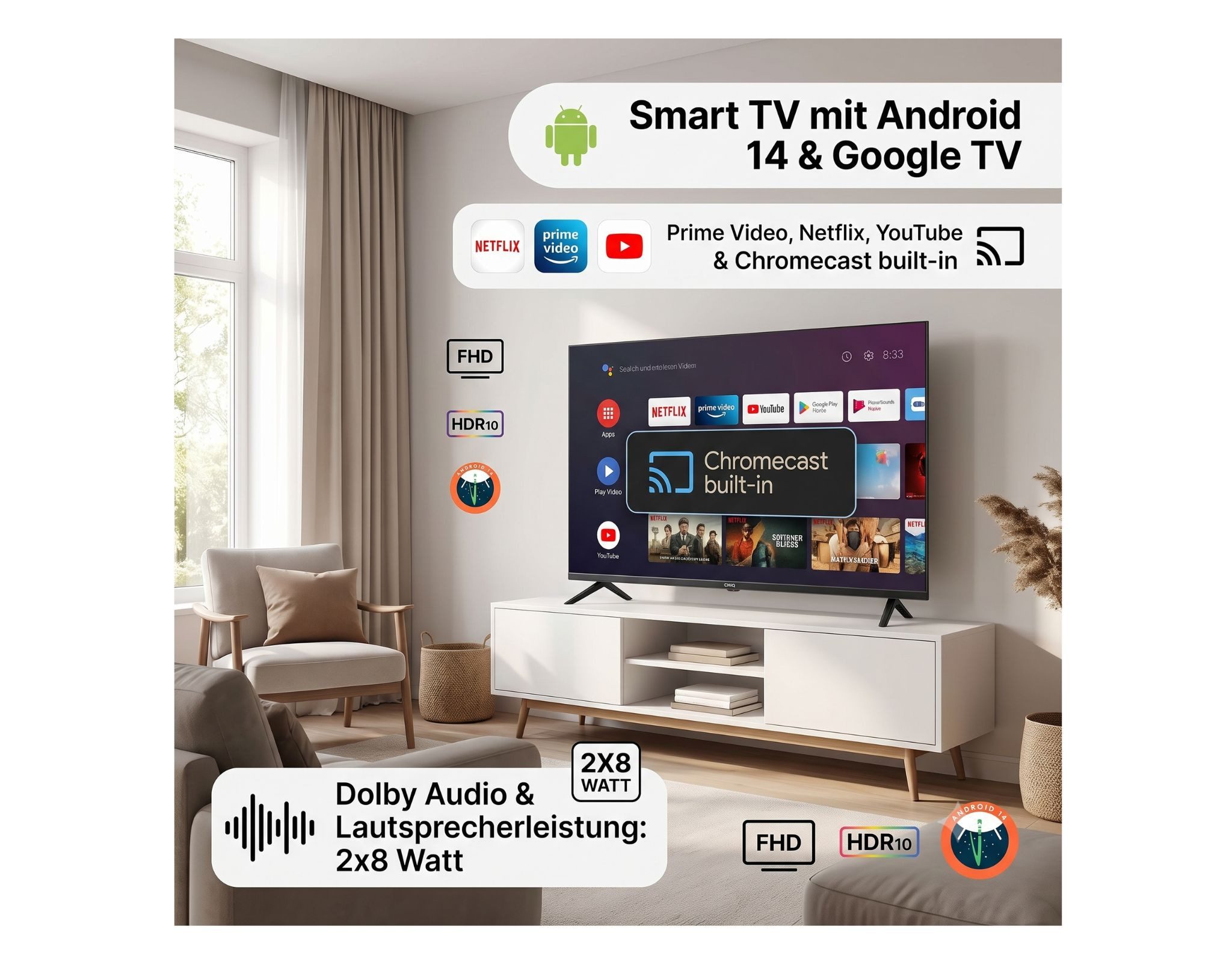 CHiQ L43QM10P QLED-Fernseher