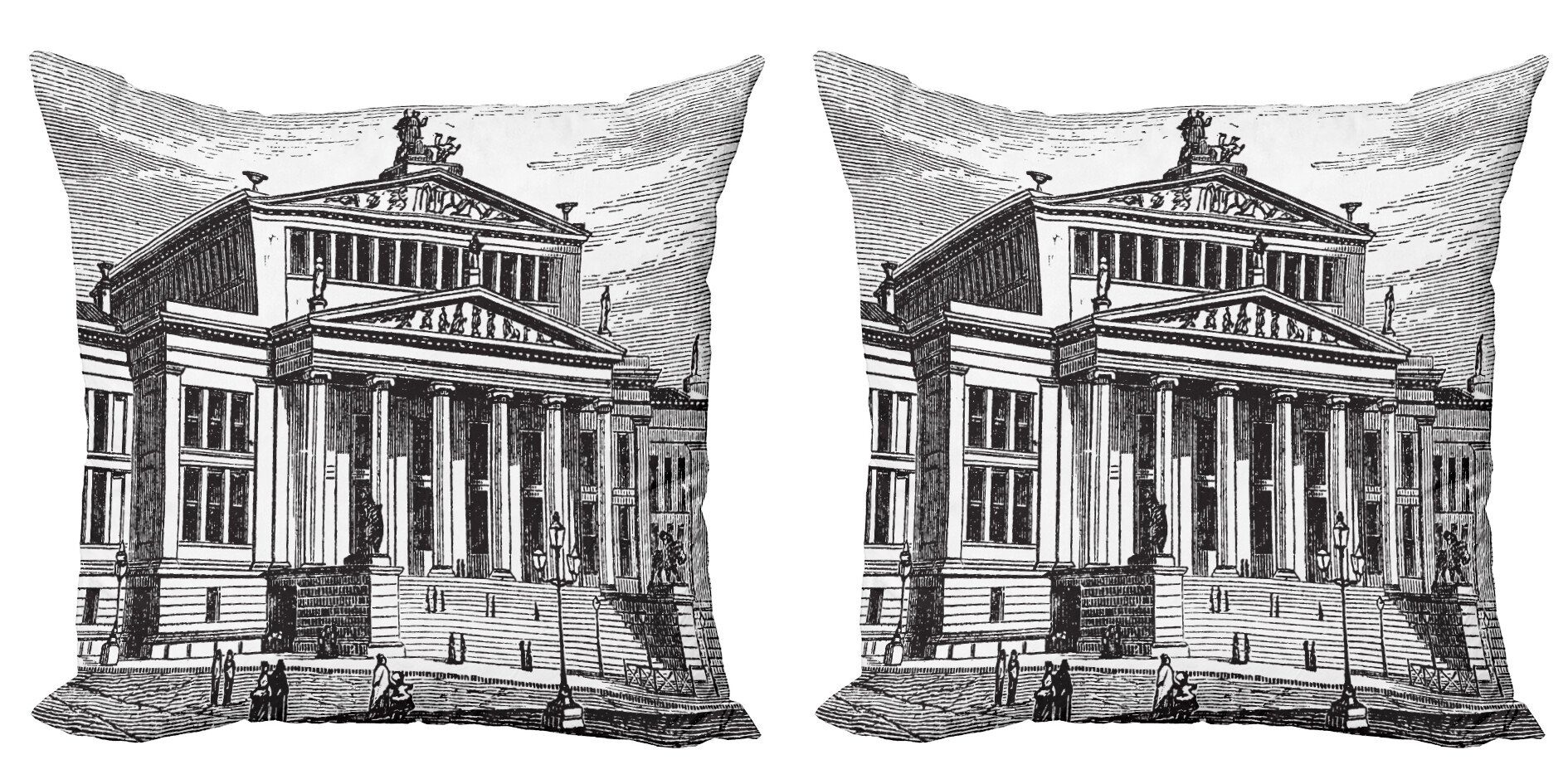 Oper Modern Abakuhaus (2 Accent Konzerthaus Berlin Gravierte Digitaldruck, Kissenbezüge Stück), Doppelseitiger