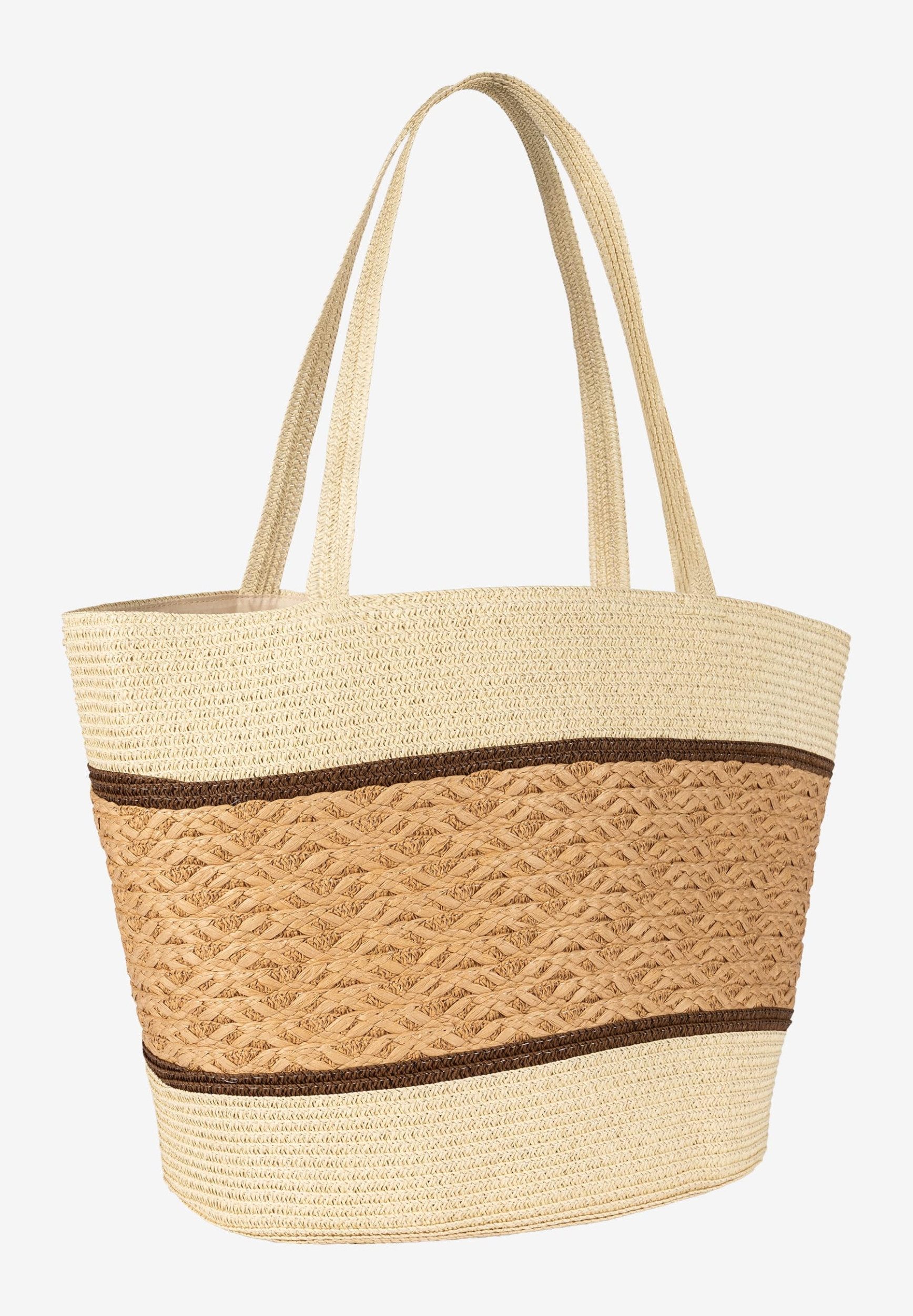 MORE&MORE Schal Straw Bag with Strip