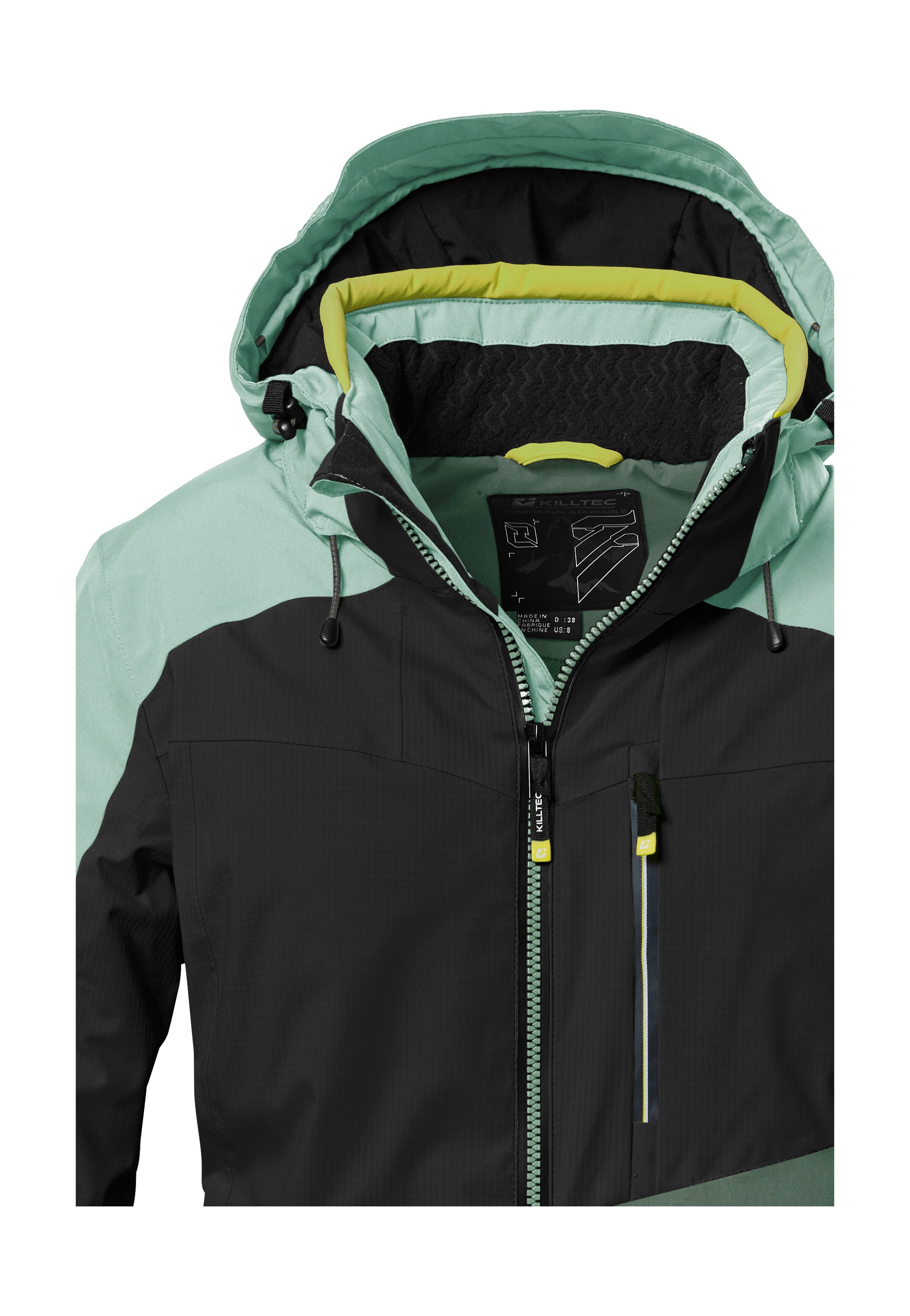 Killtec Skijacke KSW 37 WMN SKI JCKT Atmungsaktive, wasserdichte Skijacke mit verstellbarer Kapuze