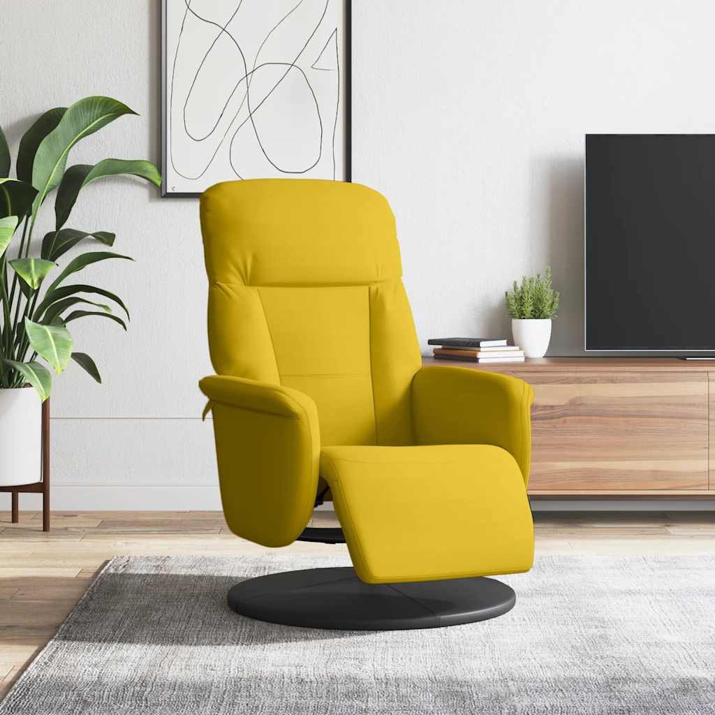 furnicato Relaxsessel Gelb 71x91x105,5 cm mit manueller Liegefunktion