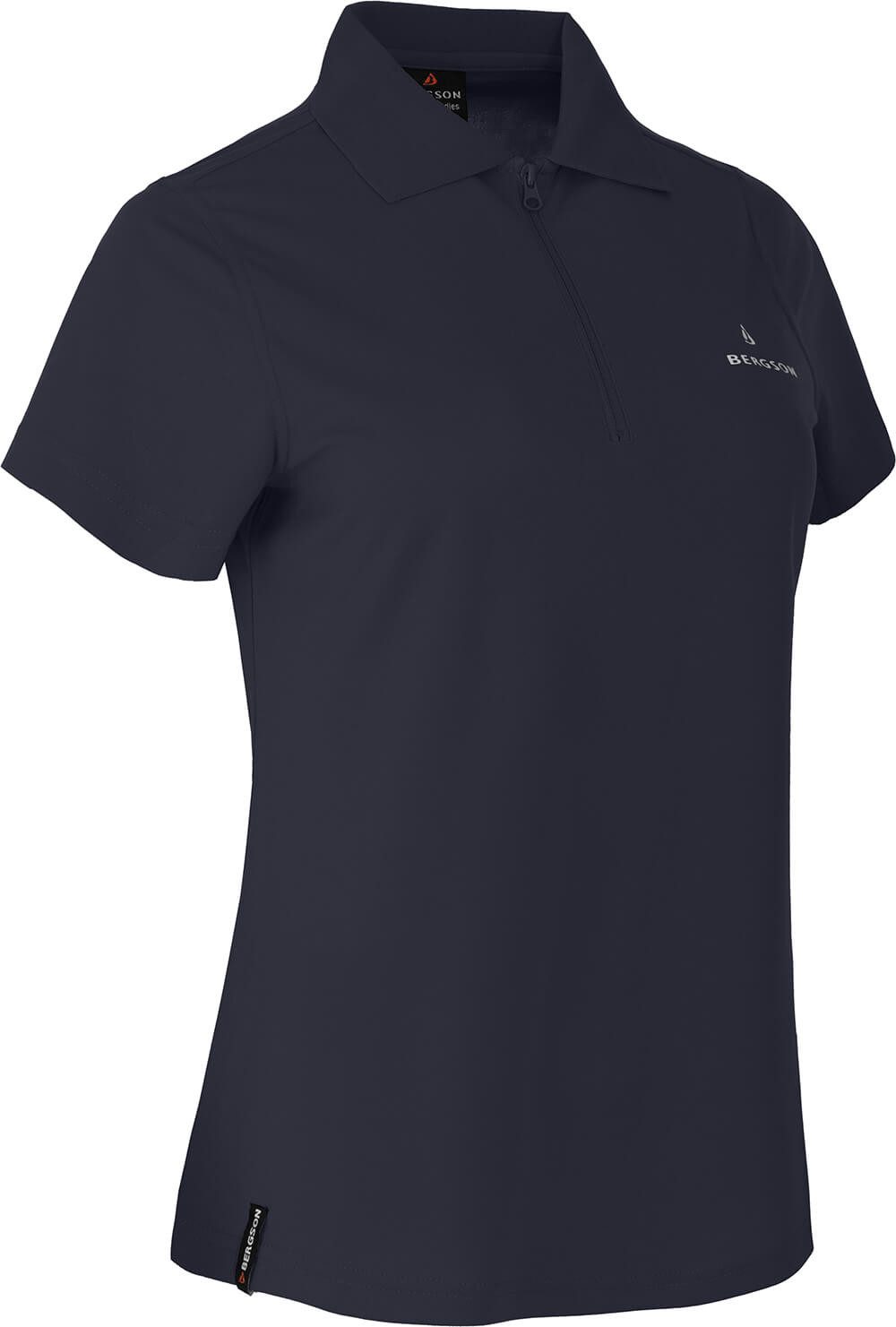Bergson T-Shirt SHONA Damen Polo-Shirt, Reißverschluss, schnelltrocknend, Pique, Normalgröß