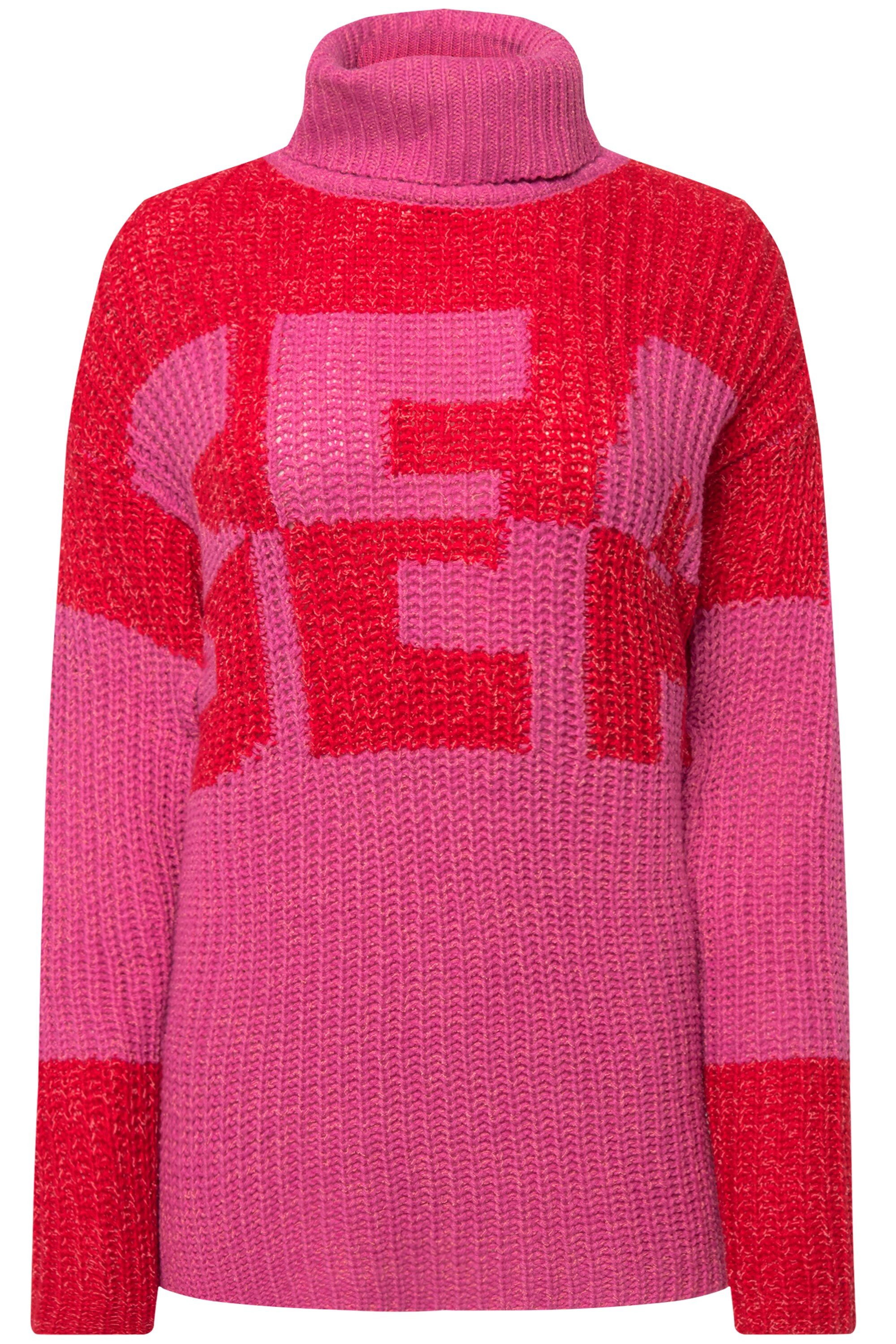Laurasøn Strickpullover Pullover Colorblocking Wording SEA günstig online kaufen