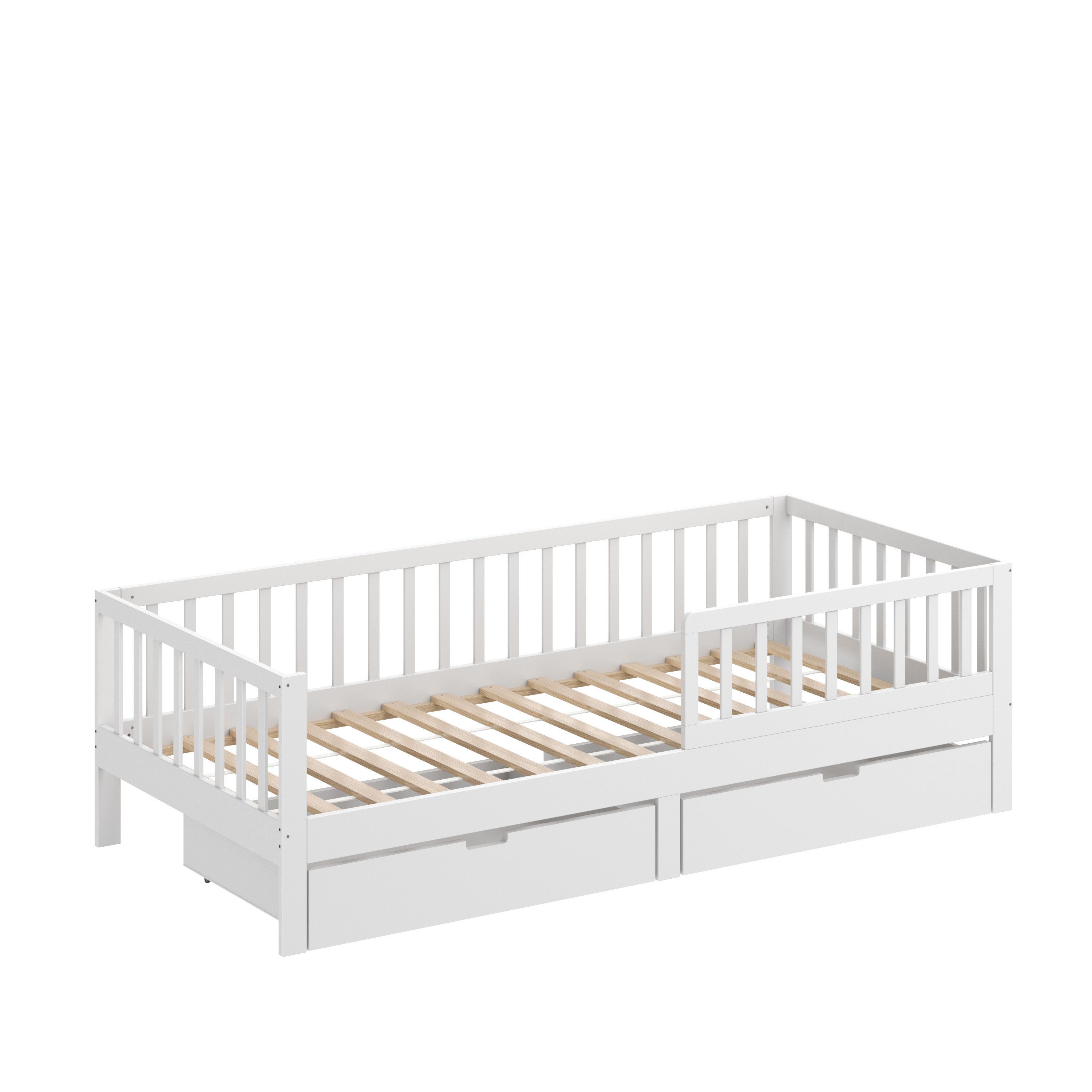 CADANI Kinderbett Nik - abnehmbarer Rausfallschutz - bis 200 kg belastbar ( günstig online kaufen