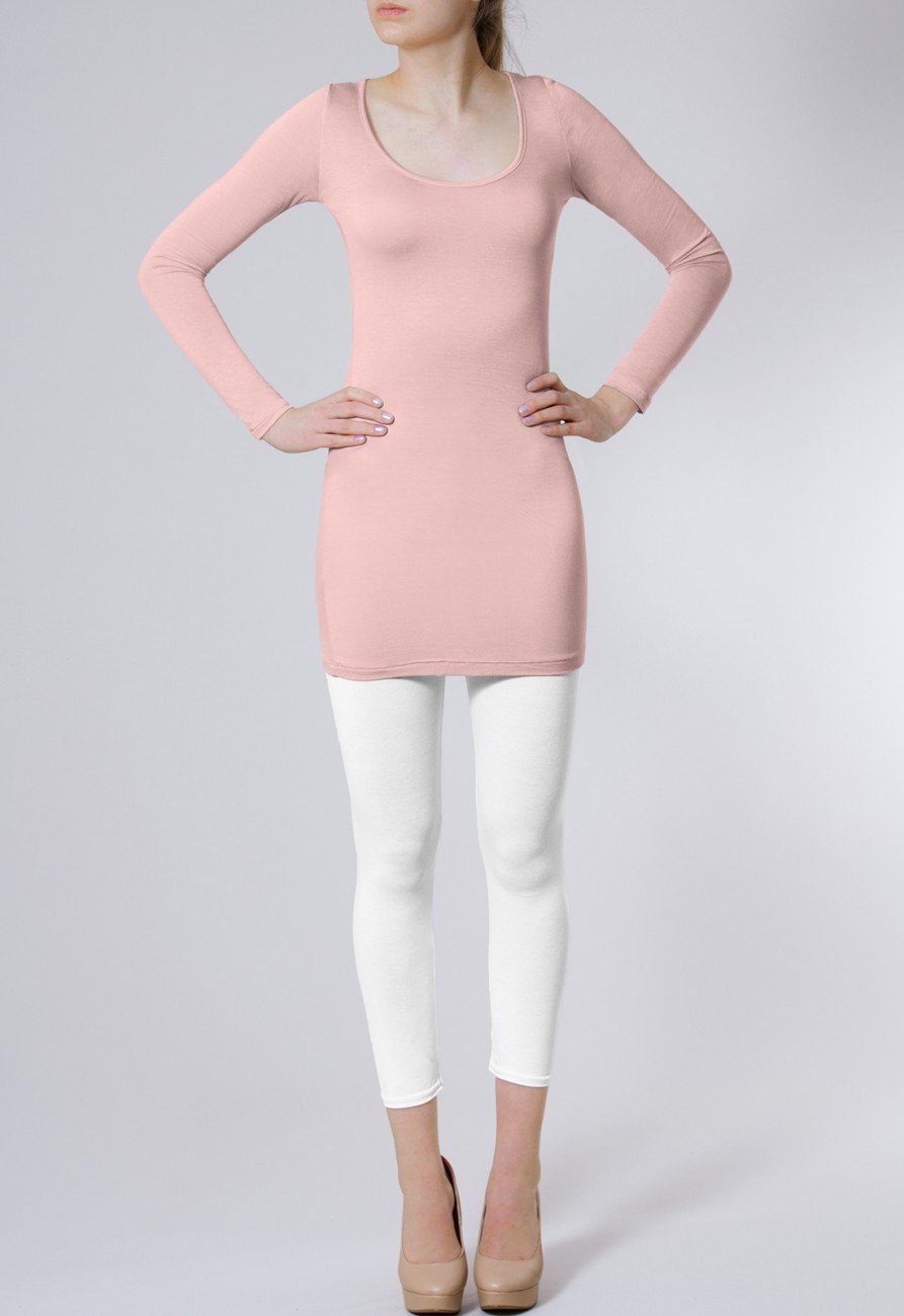 Caspar Langarmshirt MUSE SRT012 langes Damen Basic Shirt günstig online kaufen