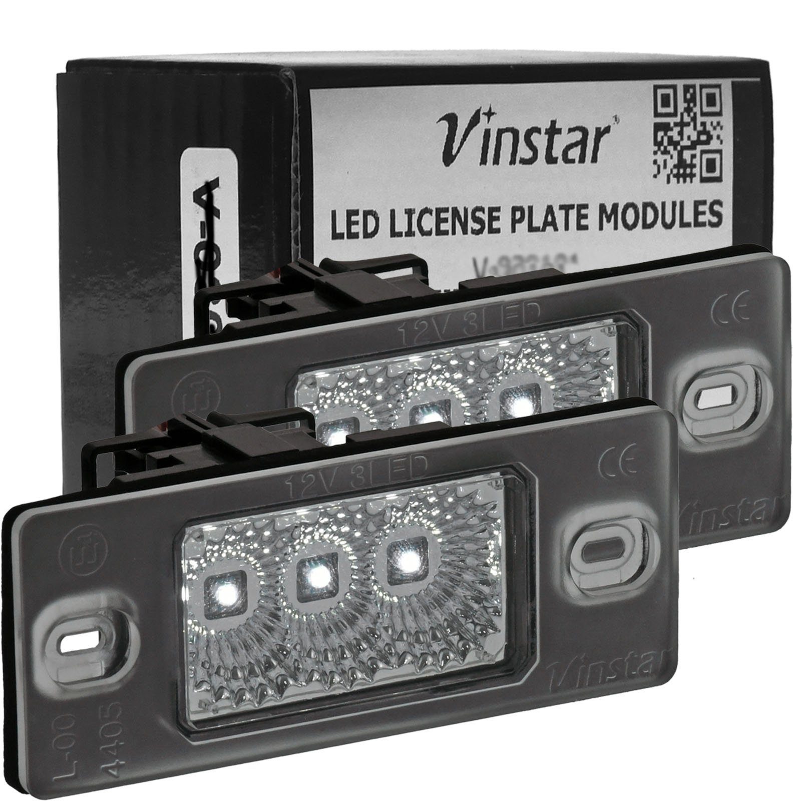 Vinstar KFZ-Ersatzleuchte LED Kennzeichenbeleuchtung E-geprüft für VW, VW Touareg 1G1 Tiguan I Golf 5 V