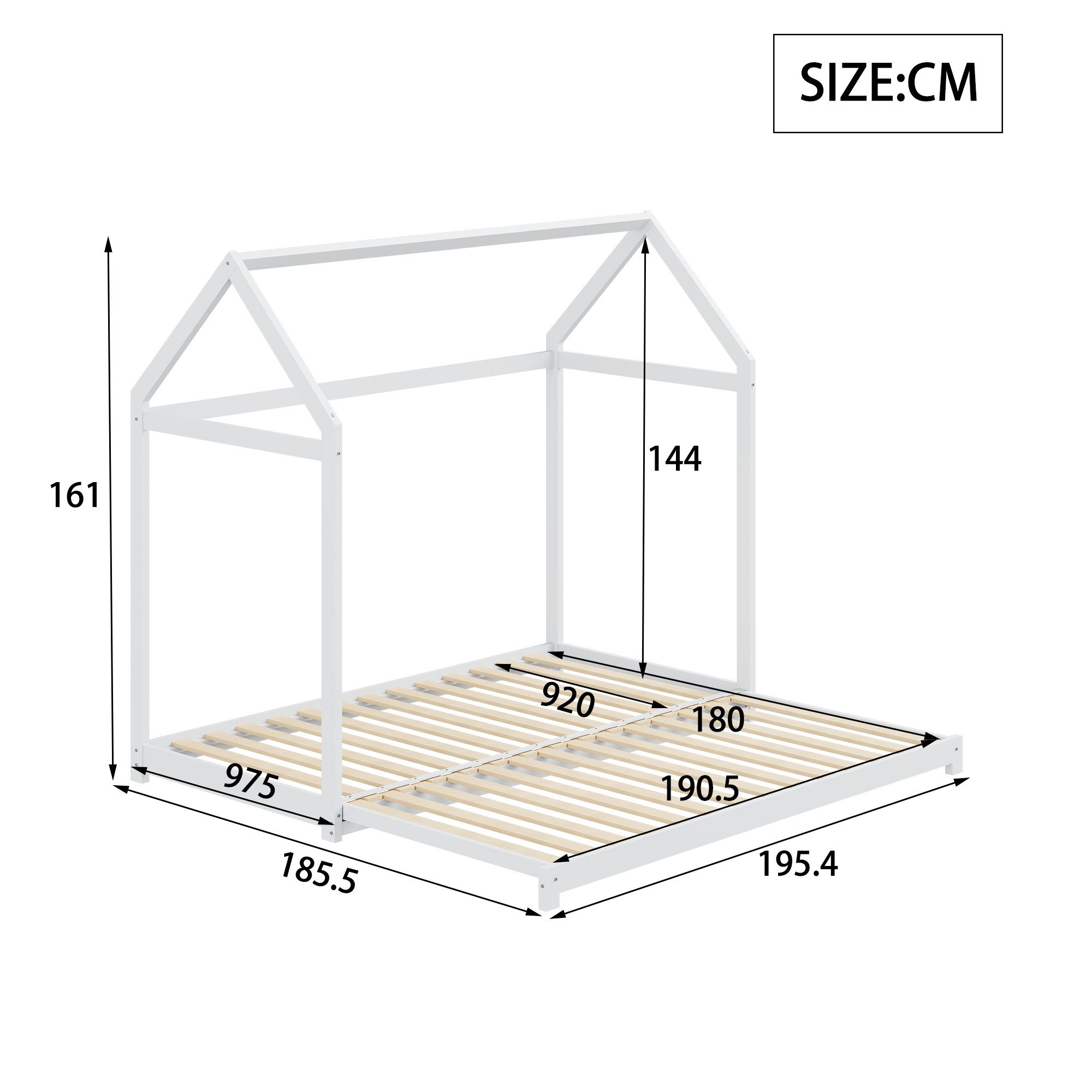 Merax Einzelbett, Massivholzbett Einzelbett 90x190cm mit Ausziehbett und USB