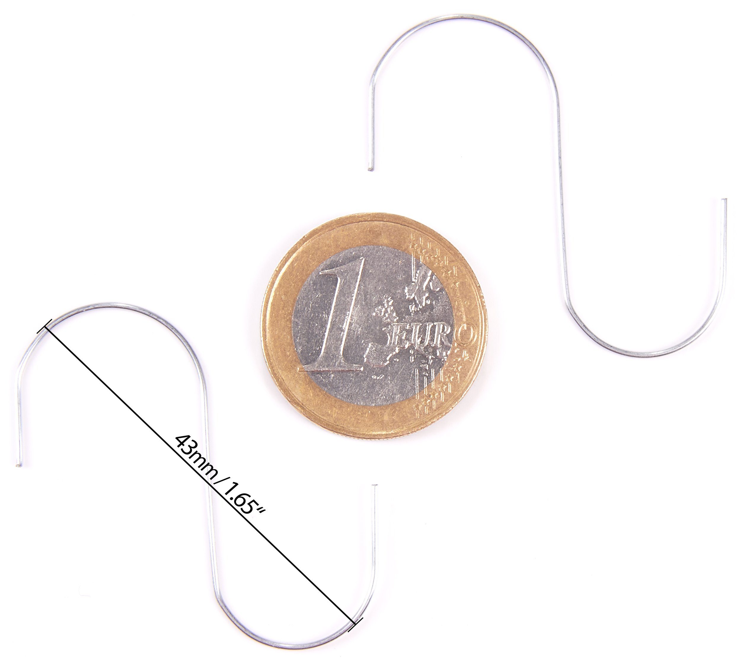 BRUBAKER Dekohänger 50x Kugelaufhänger S-Haken aus Metall (50 St), Baumkugelhaken für Weihnachtskugeln und Tannenbaumschmuck – Bild 2 von 4
