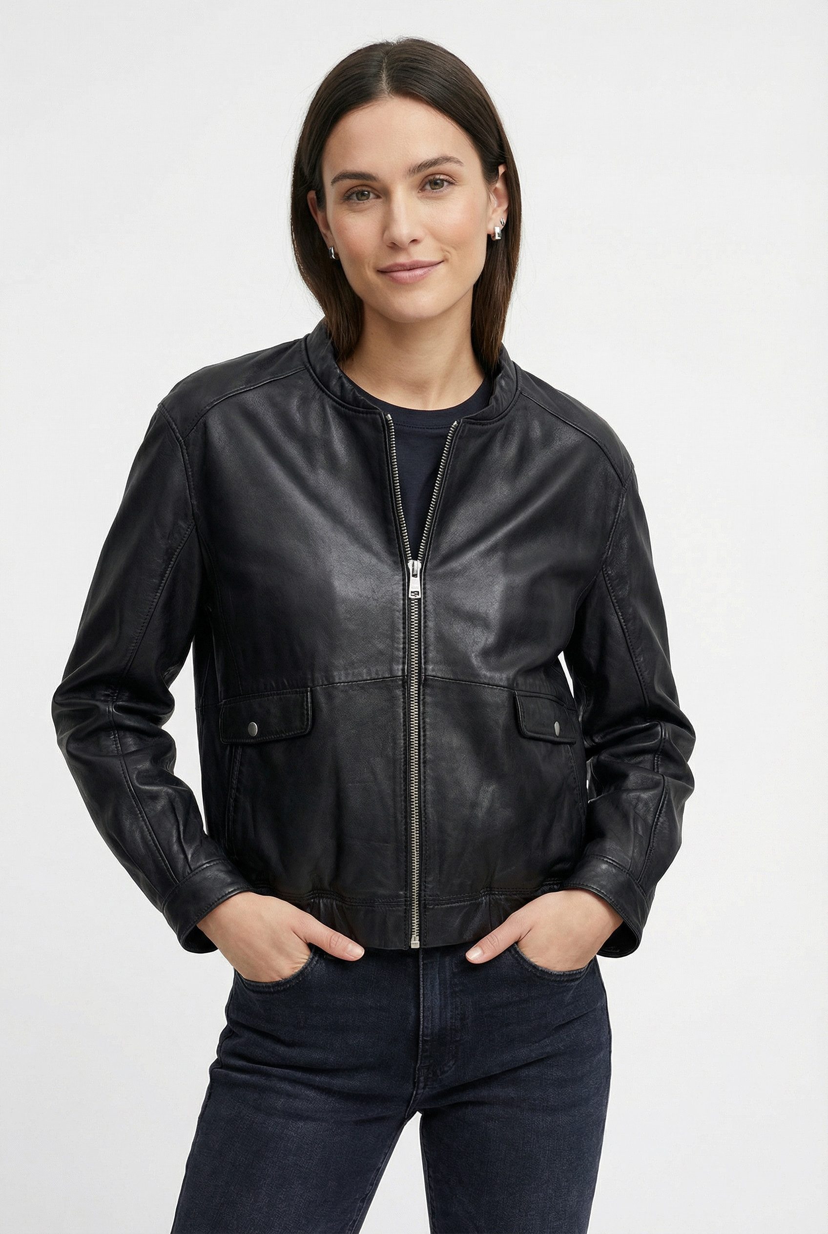 Mauritius Lederjacke MWThilda Bomberjacke im Oversize Fit