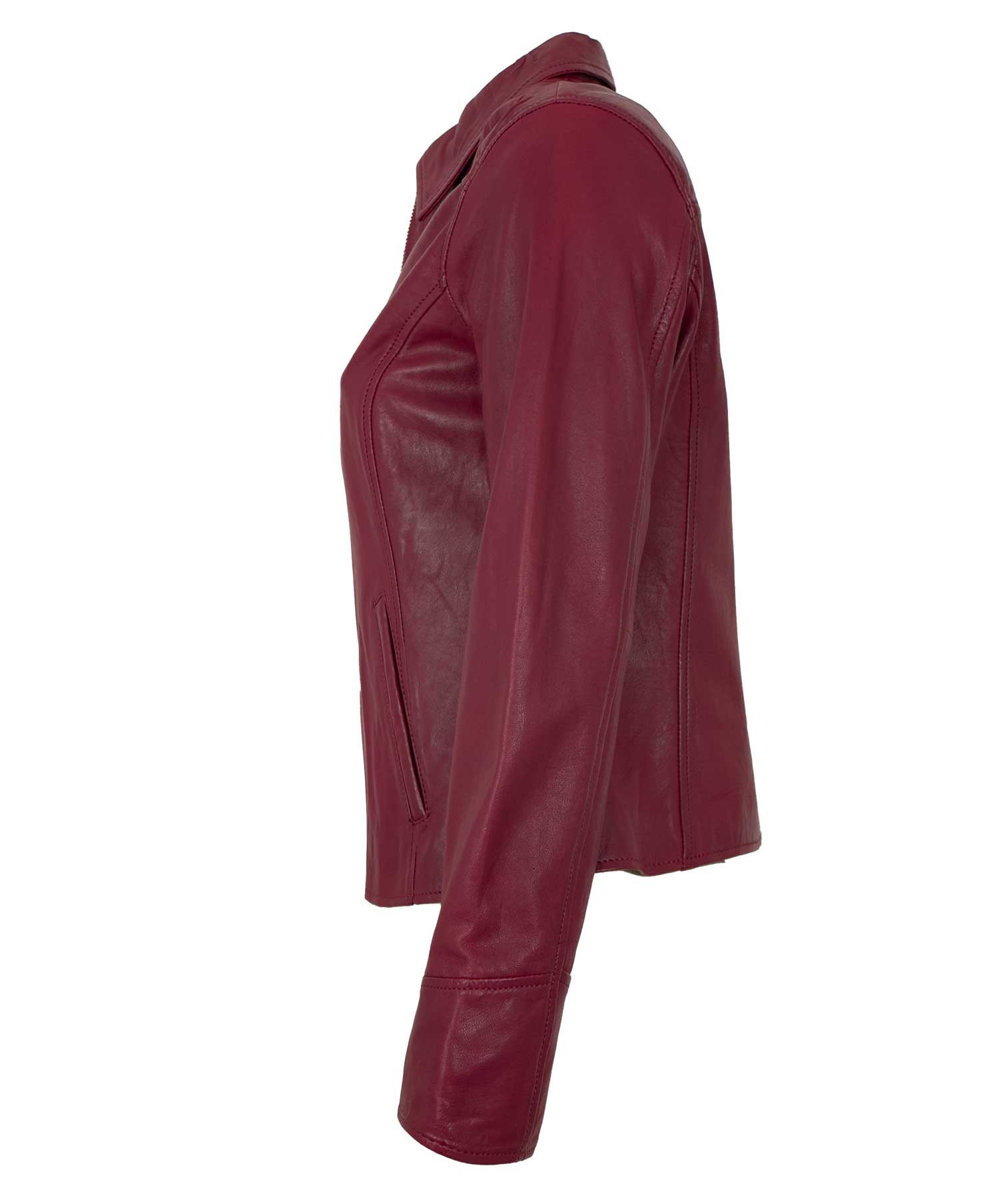 Jilani Lederjacke Elodi Jilani - Damen Lederjacke Lammnappa purple günstig online kaufen