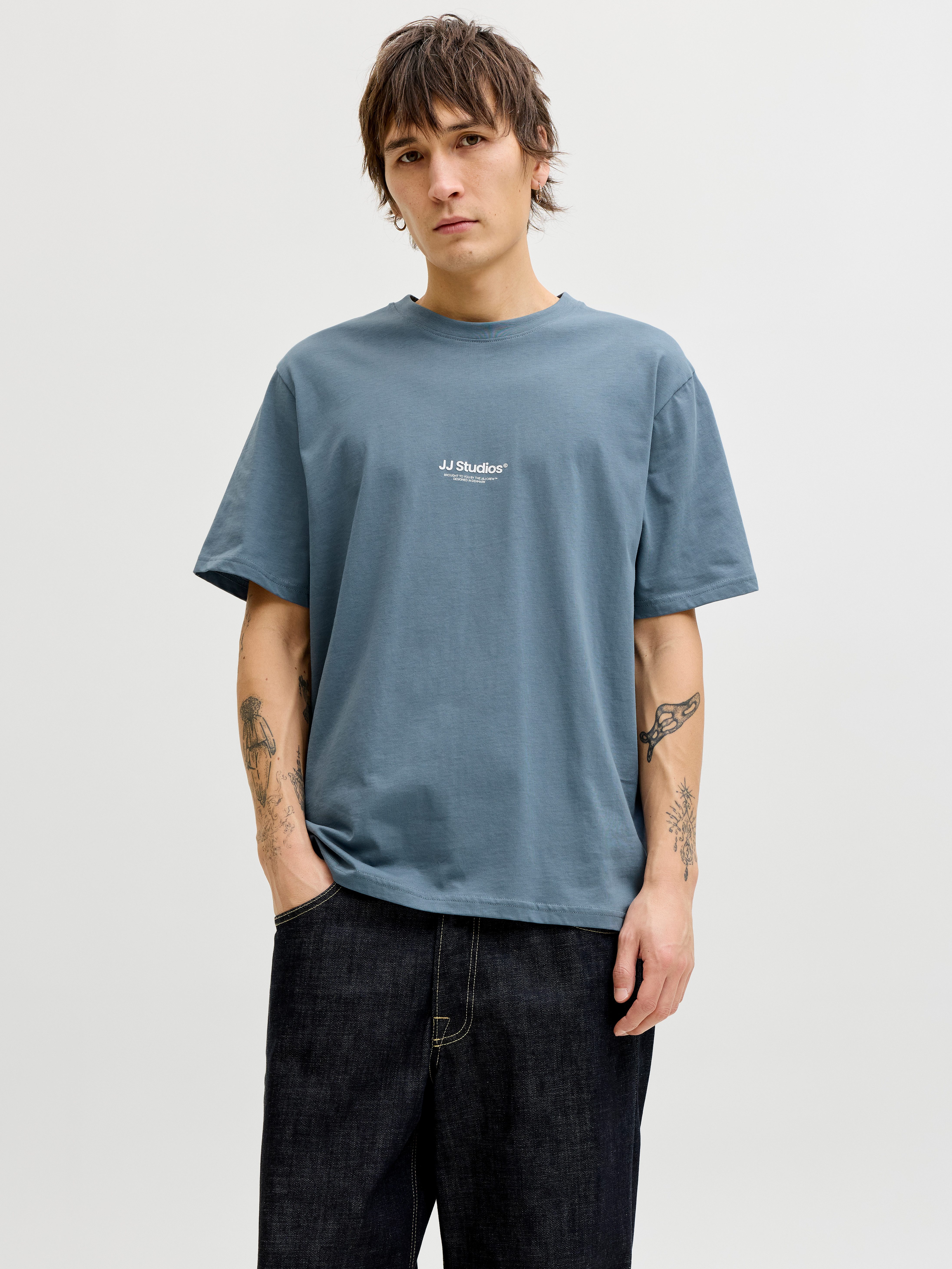 Jack & Jones T-Shirt JJESOHO TEE SS CREW NECK NOOS Baumwolle, relaxed fit