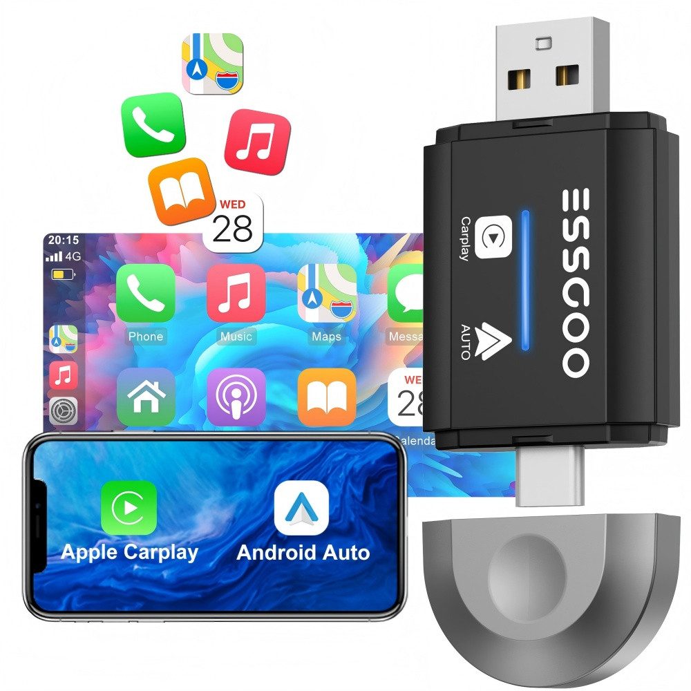 Apple Carplay Adapter Android Auto Adapter USB Car Dongle Connect Box Autoradio
