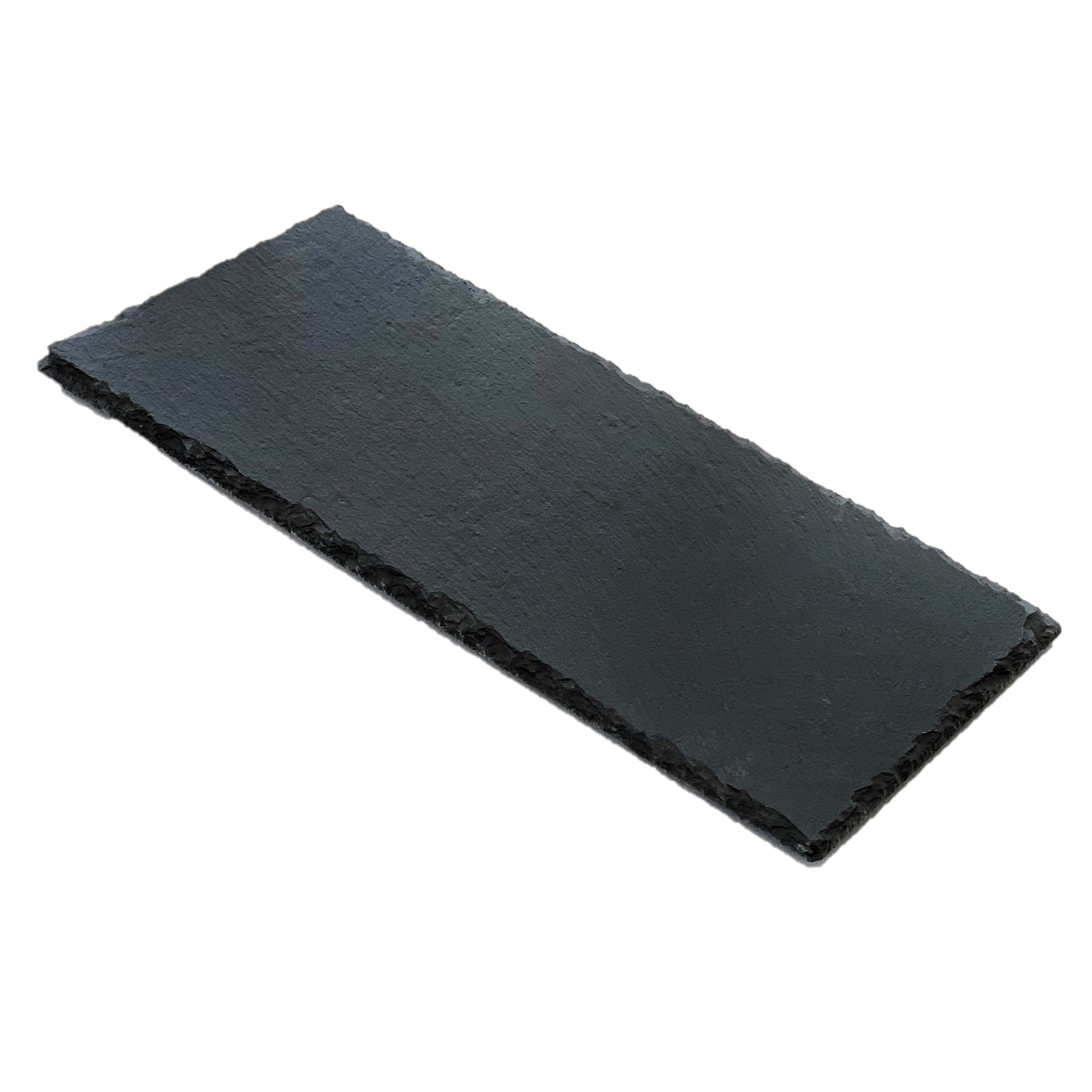 Dragimex Getränkeuntersetzer Schieferplatte 40 x 15cm, Deko Untersetzer Naturschiefer Gebrochen