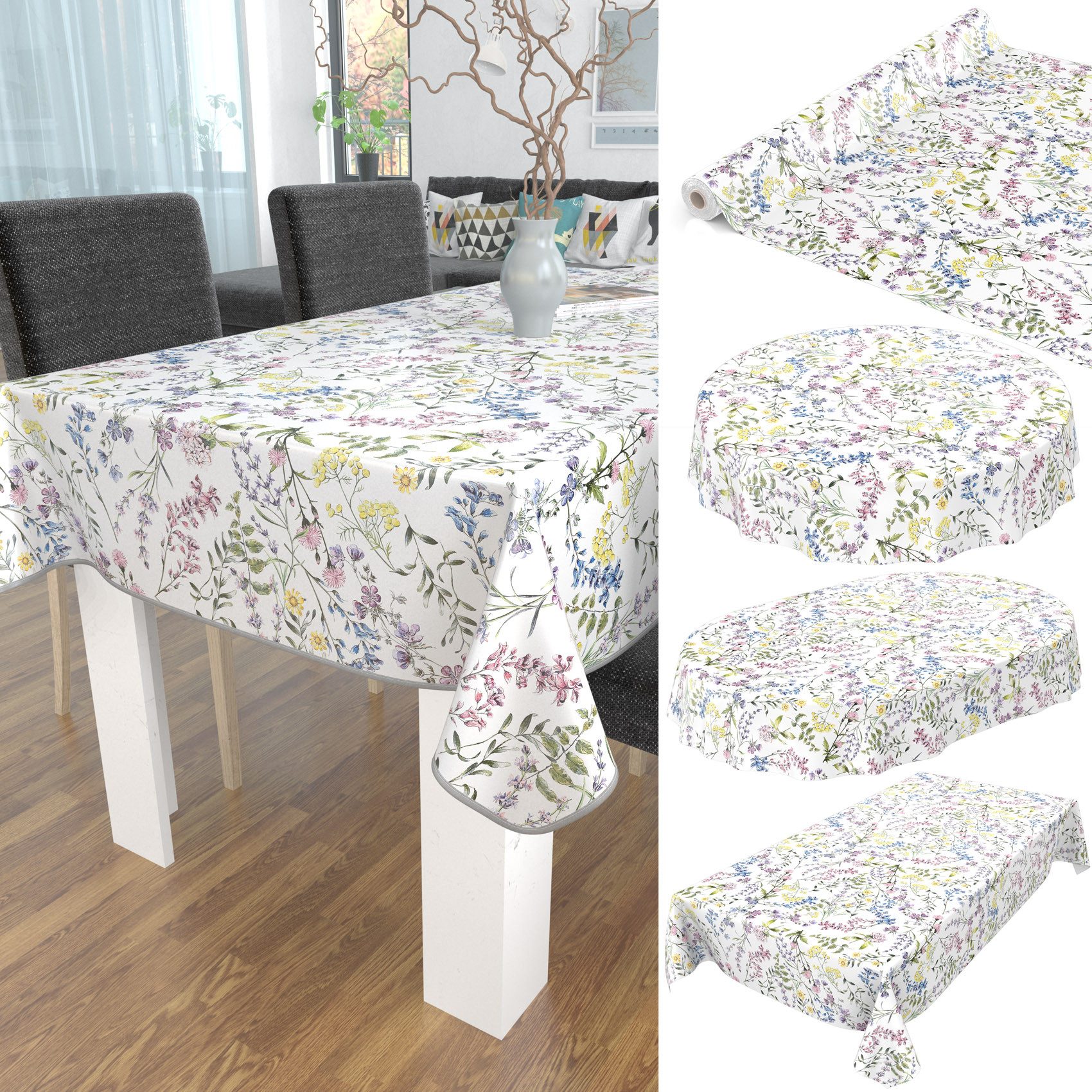 ANRO Tischdecke Wachstuchtischdecke Gartentischdecke Wachstischdecke (Einze günstig online kaufen