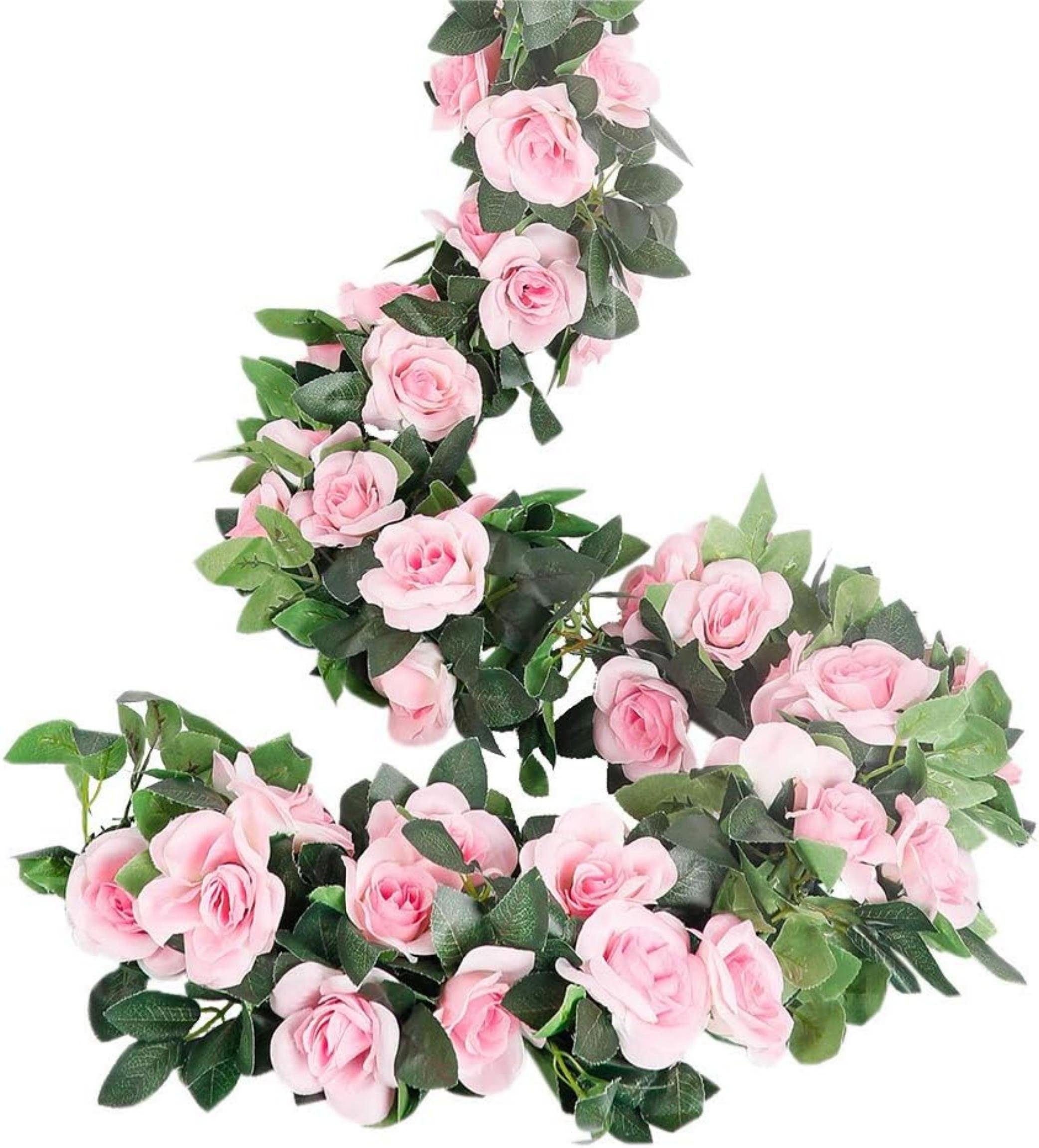 Kunstblumenstrauß osengirlanden künstliche Rosenranken,mit grünen Pflanzen