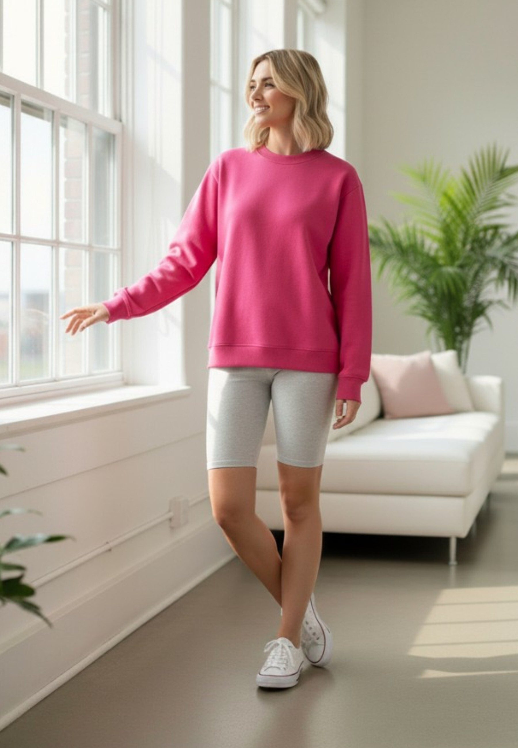 salzhaut Sweatshirt VEBIESTERN Damen Relaxed-Fit salzhaut Pullover – bequemer Fit und nordisch klares Design