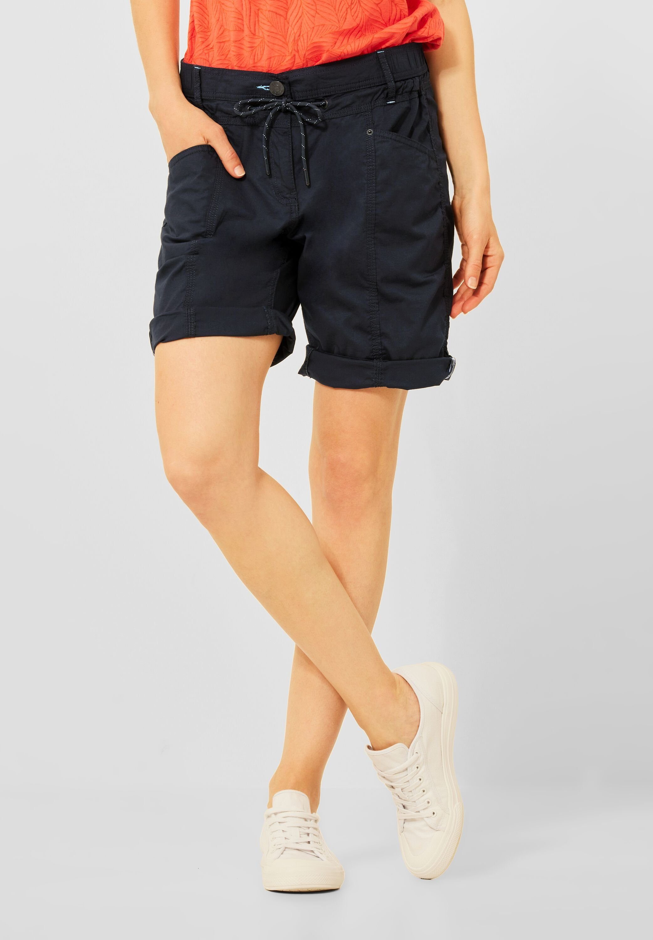 Cecil Shorts »CECIL - Casual Fit Shorts in Carbon Grey« (1-tlg)  Tunnelzugbändchen