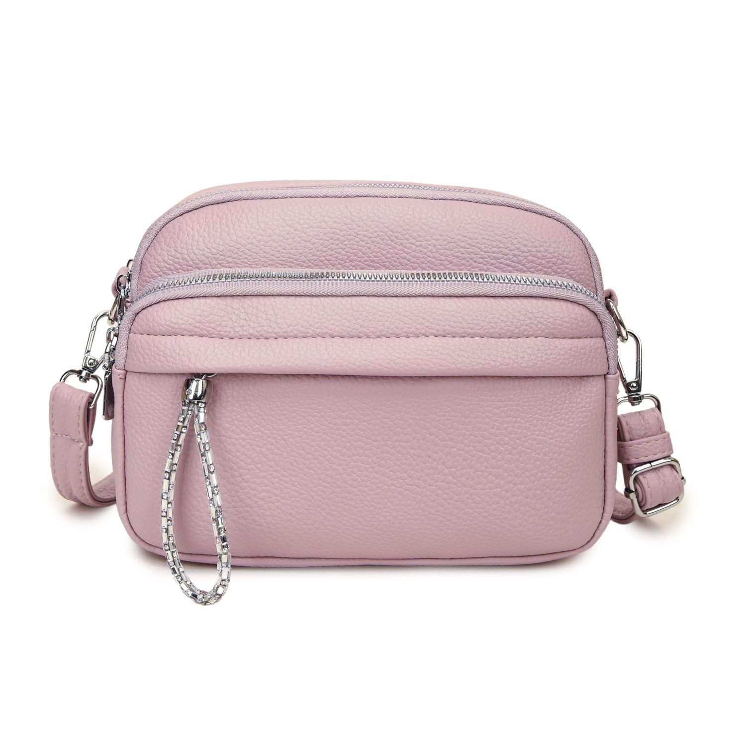 ITALYSHOP24 Schultertasche Damen Tasche Crossbody Handytasche, als Schultertasche, Crossover, Umhängetasche tragbar