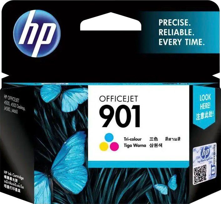 HP 901 Tintenpatrone (Spar-Set, original Druckerpatrone 901 schwarz magenta/ cyan/yellow XL)