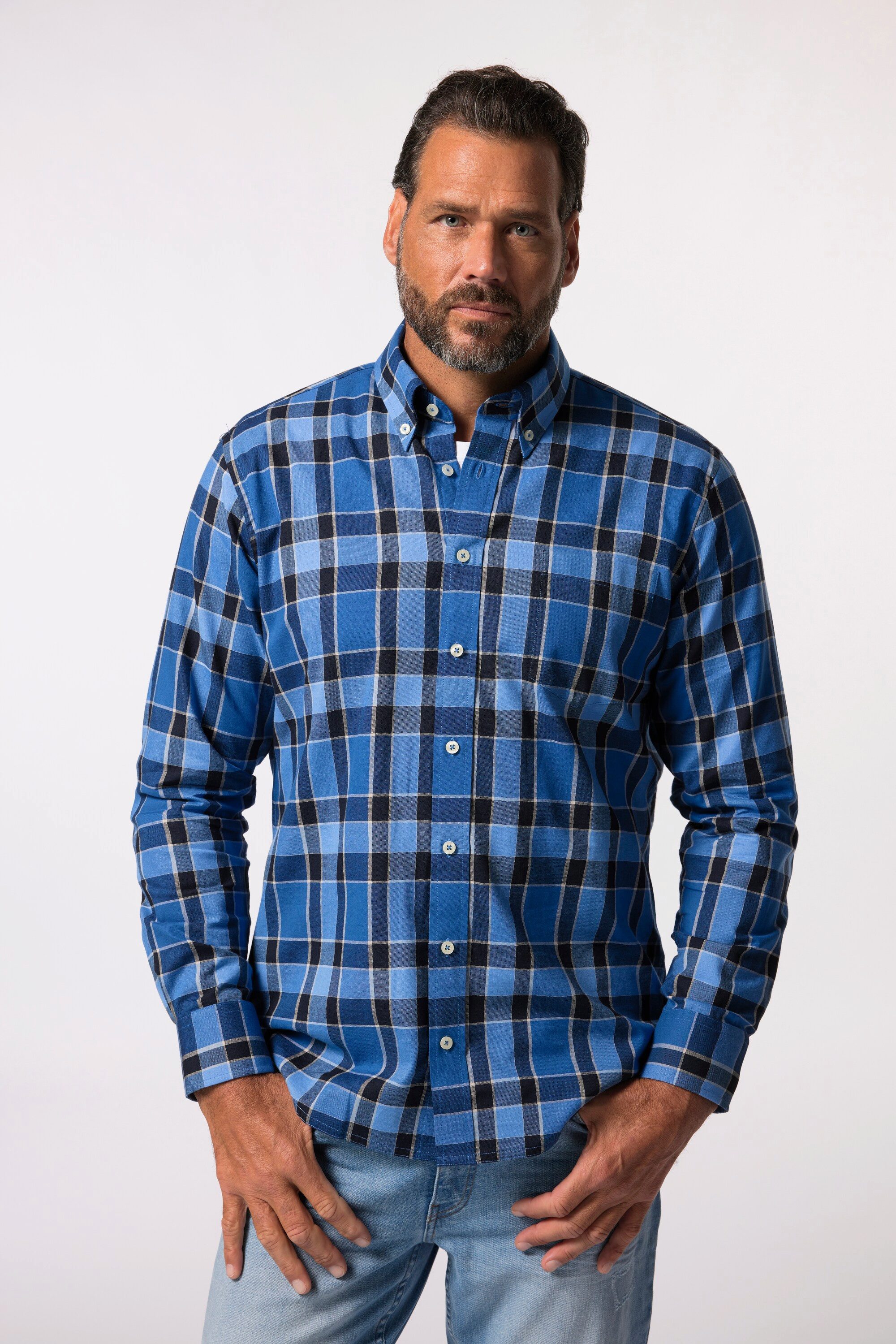 Businesshemd Karohemd Langarm Buttondown-Kragen Modern Fit