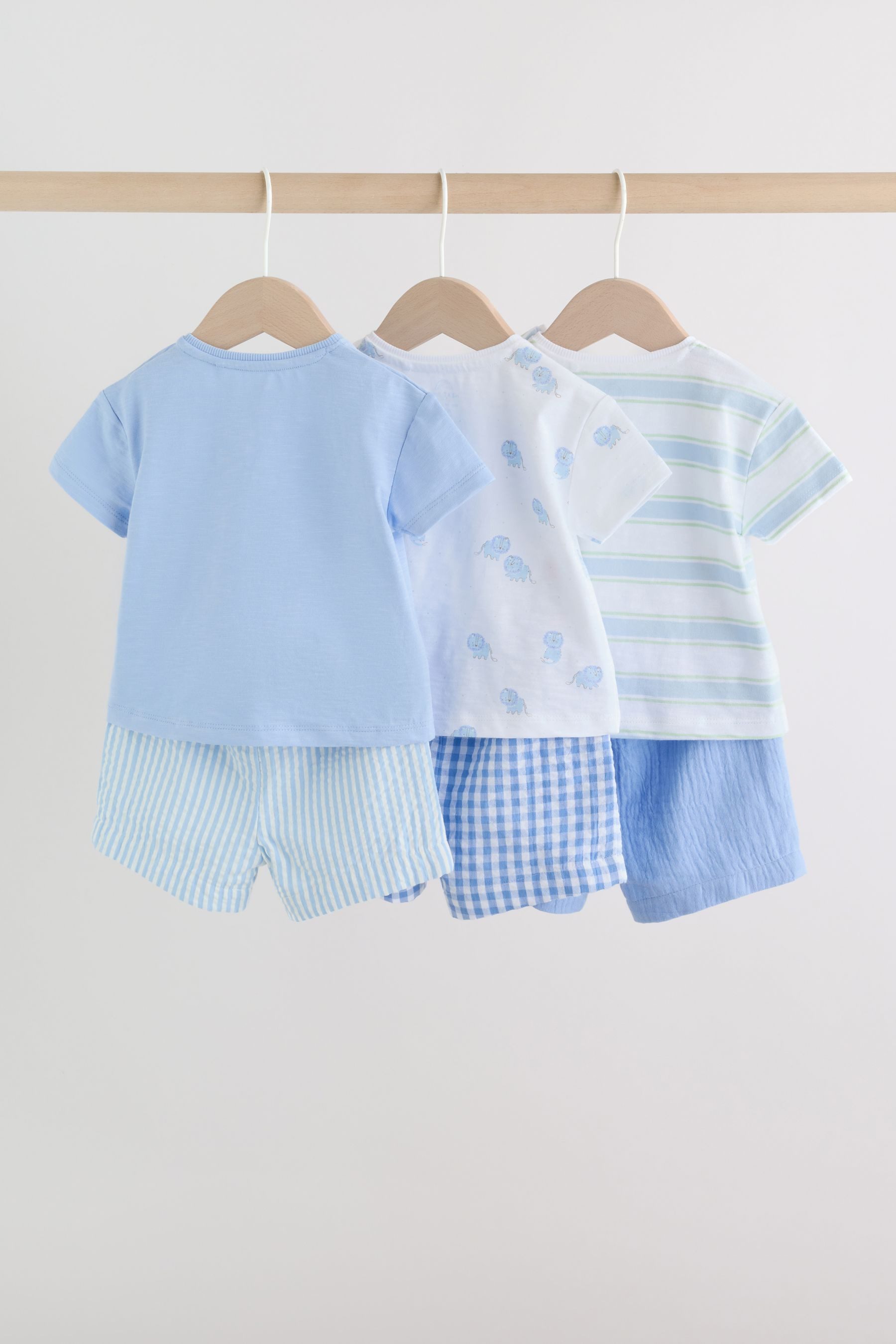 Next T-Shirt & Shorts 6-teiliges Baby-Set mit Tops und Shorts (6-tlg)