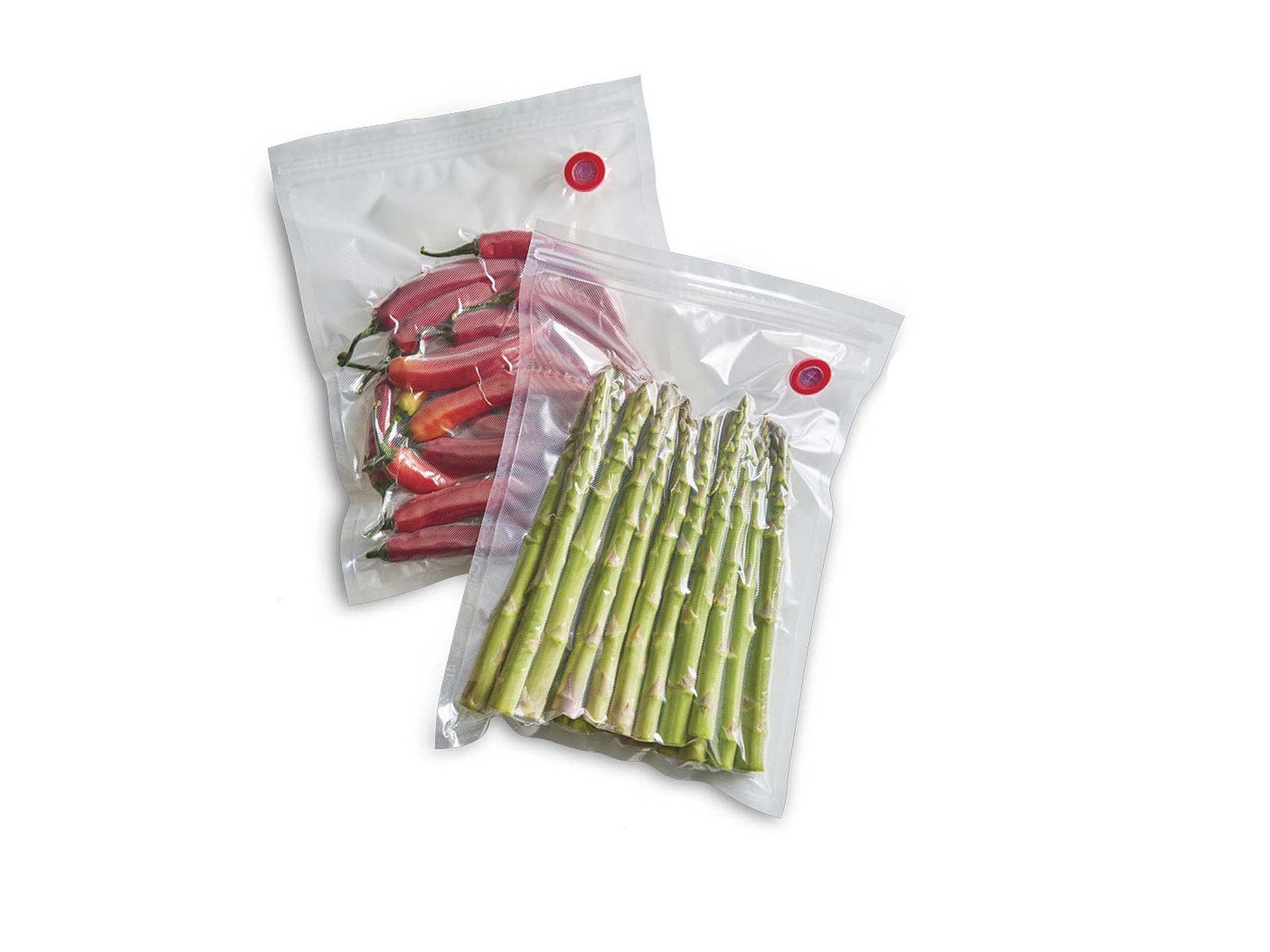 SOLIS OF SWITZERLAND Vakuumierbeutel Starter-Set, 5 Beutel, 922.67, Zubehör für Vakuumierer, BPA-frei, Zip Verschluss, inkl. Schlauchanschluss-Set, diverse Größen
