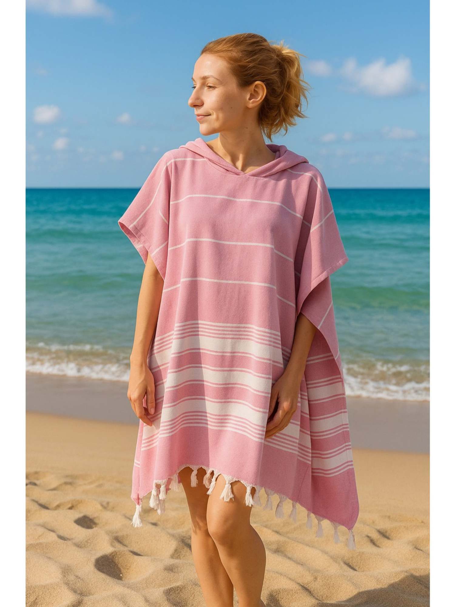 Nisan Badetücher, 100 % Baumwolle Strandponcho günstig online kaufen