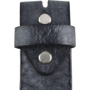 BELTINGER Ledergürtel Gürtel aus weichem Vollrindleder Used-Look ohne Schnalle 4 cm - Jeans-