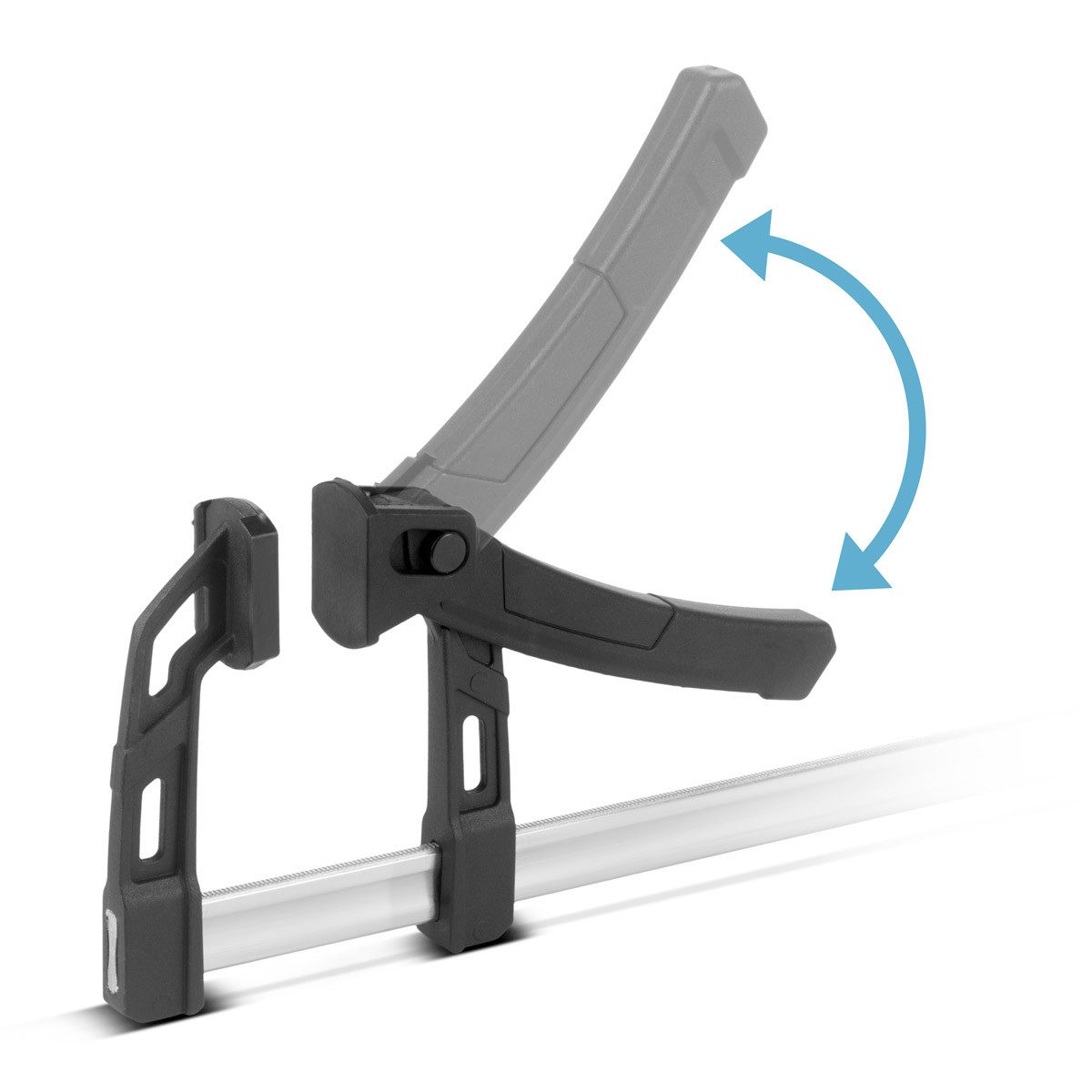 STAHLWERK Schraubzwinge 3 x Hebelzwinge 80x160 mm Klemmzwinge 100kg, (3 St)