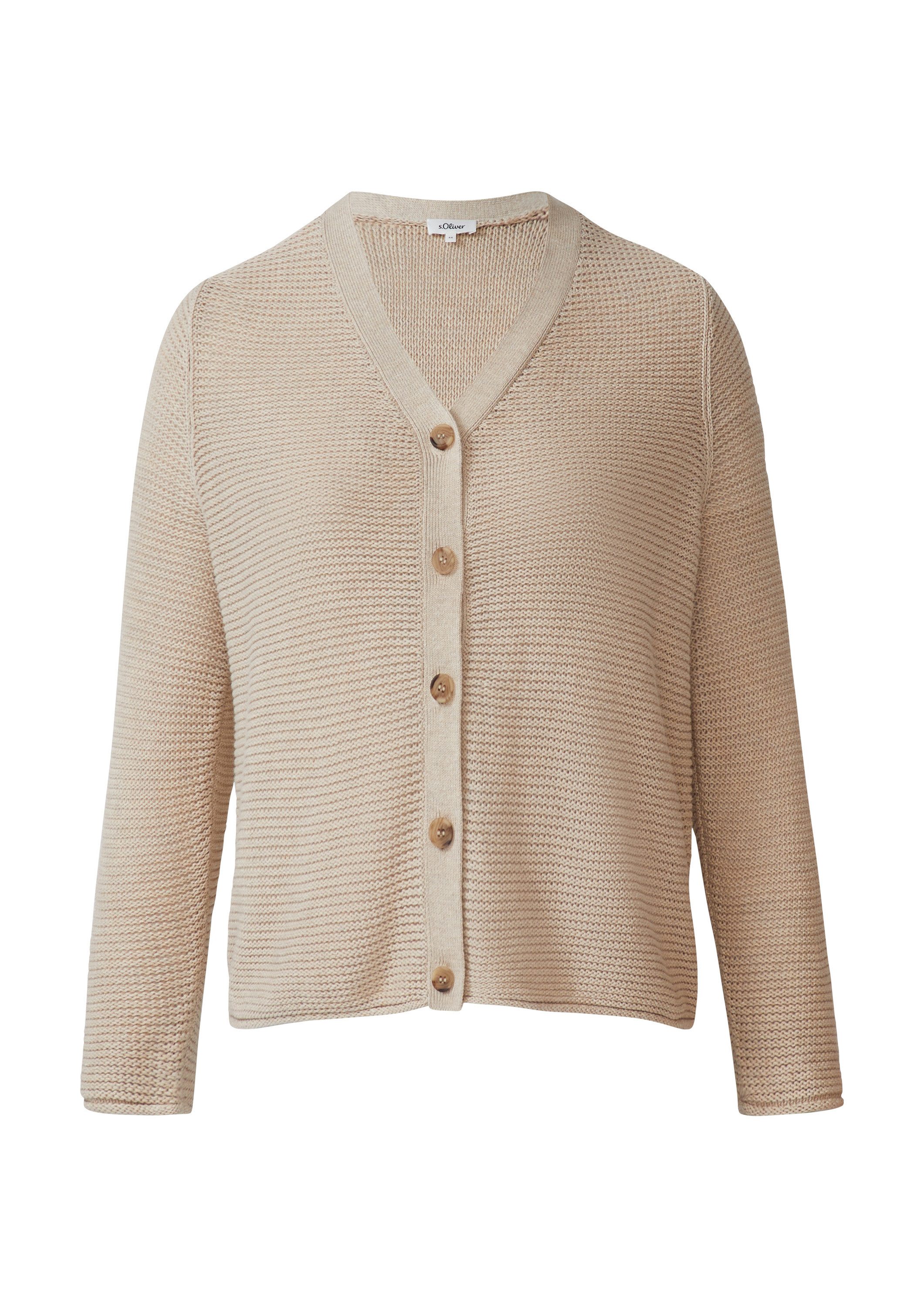 s.Oliver Cardigan Strickjacke Strickpullover mit Knopfleiste günstig online kaufen
