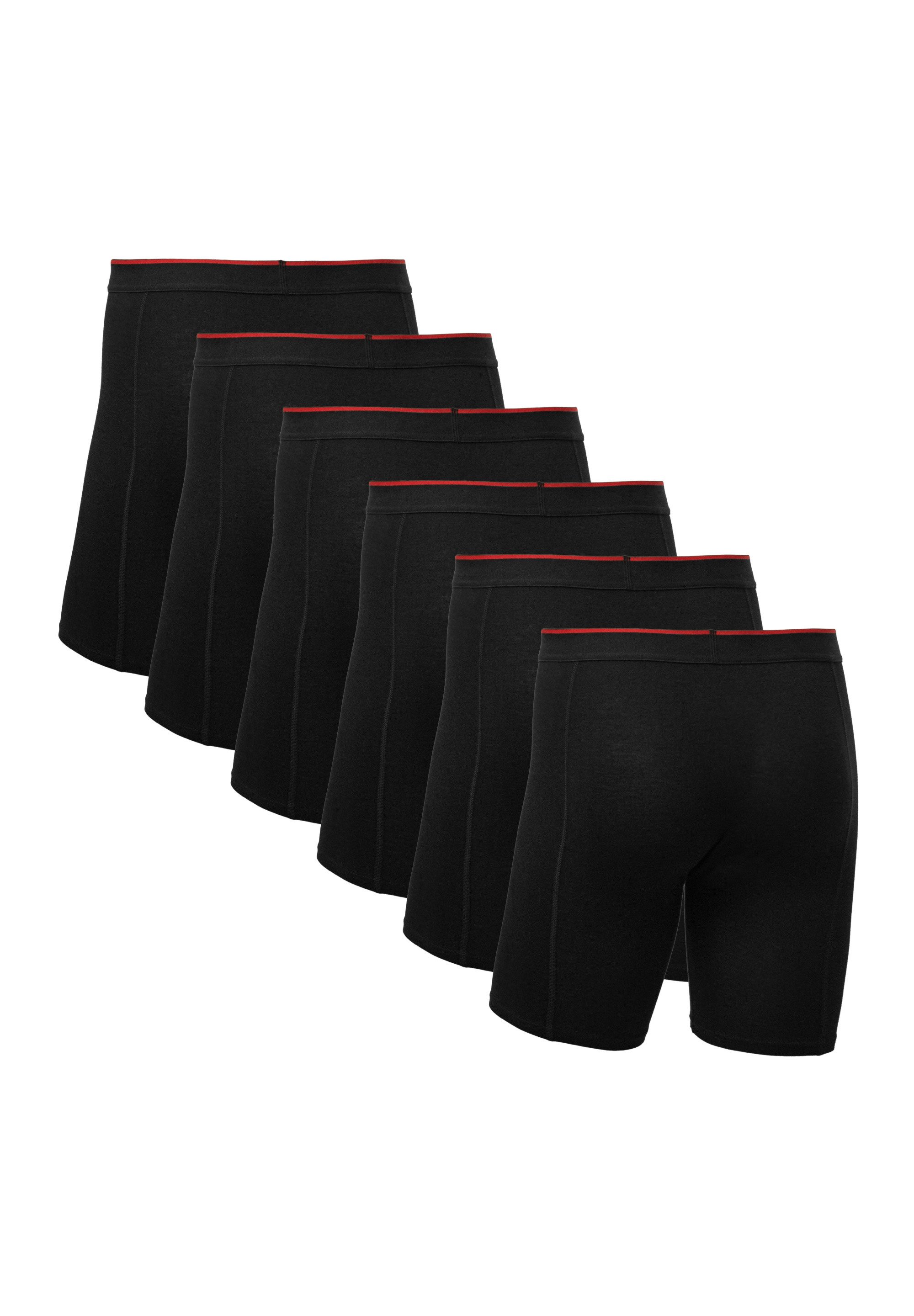 DANISH ENDURANCE Boxershorts Bamboo Extra Long Trunks 6St Superweich mit elastischem Bund & ohne Aufrollen