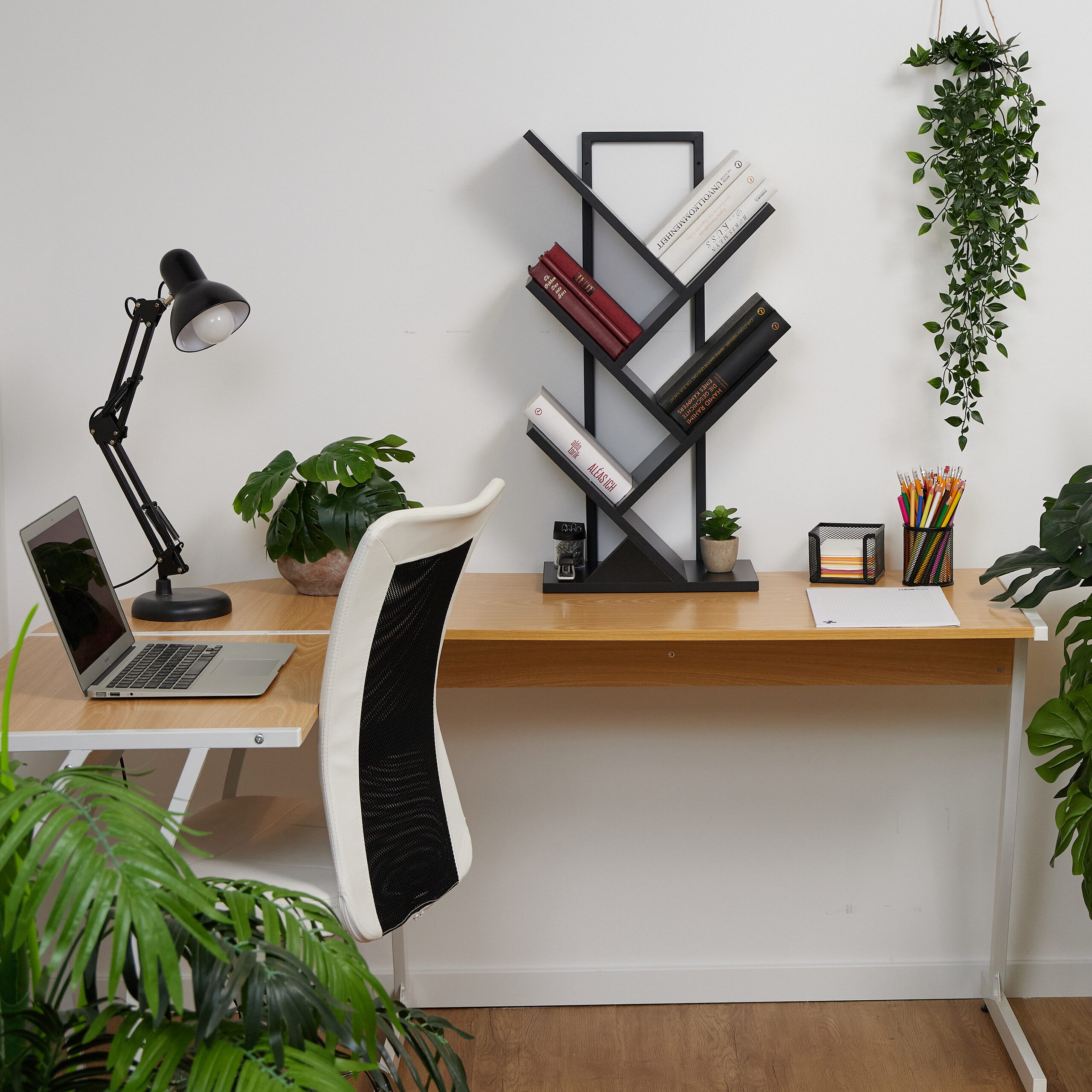 relaxdays Bücherregal 4 Fäch, Schwarz günstig online kaufen