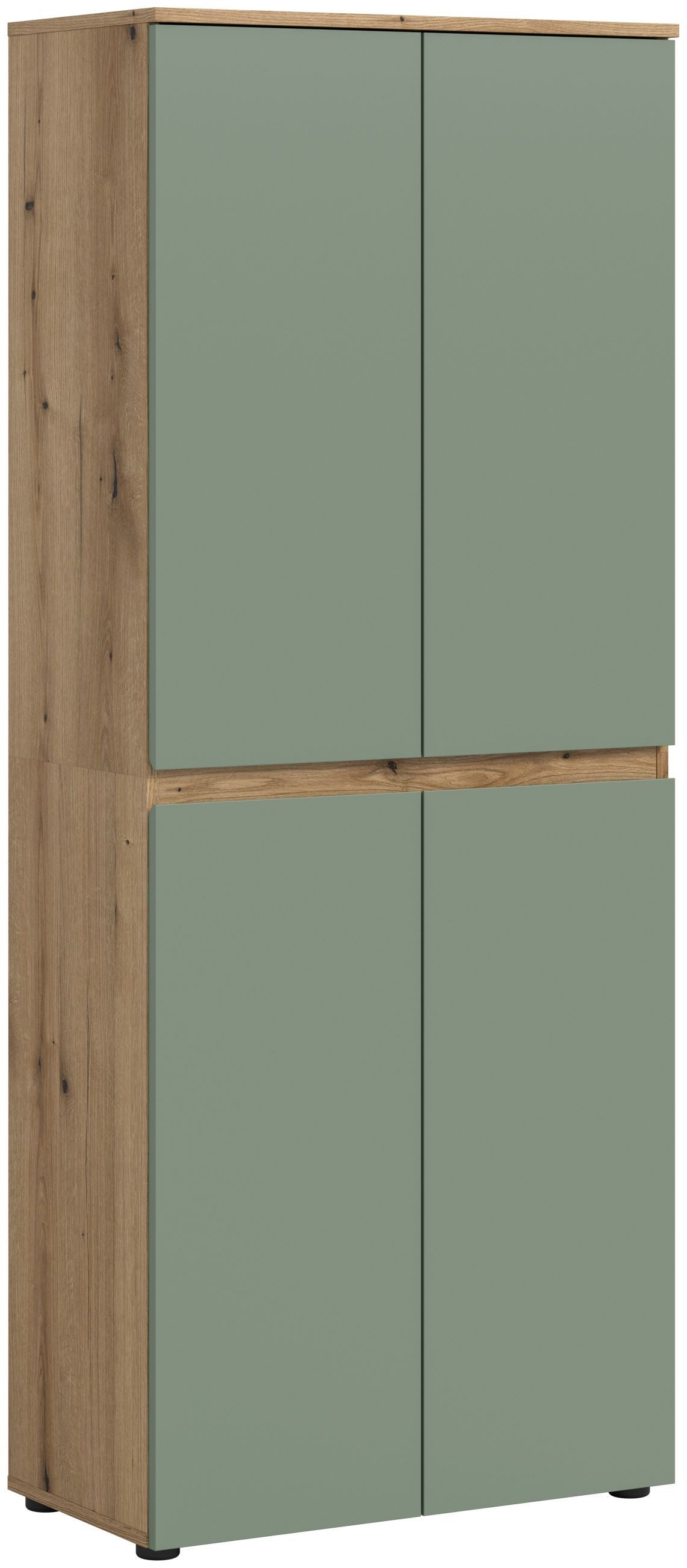 xonox.home Mehrzweckschrank in Smoke Green /Evoke Oak Nachbildung B/H/T ca.: 70 x 175 x 37 cm